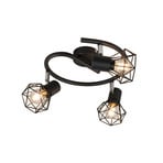 Mosh spiral ceiling light, 3-bulb, black