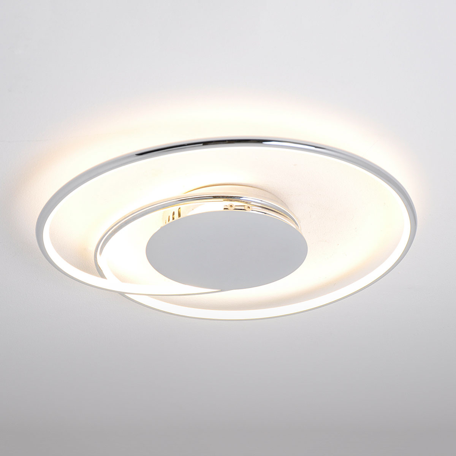 Lindby Joline LED-taklampa, krom, 46 cm