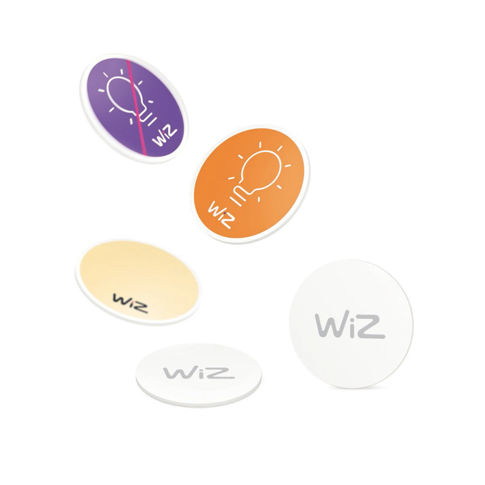 Etiqueta WiZ NFC, auto-adesiva, autossuficiente, conjunto de 4