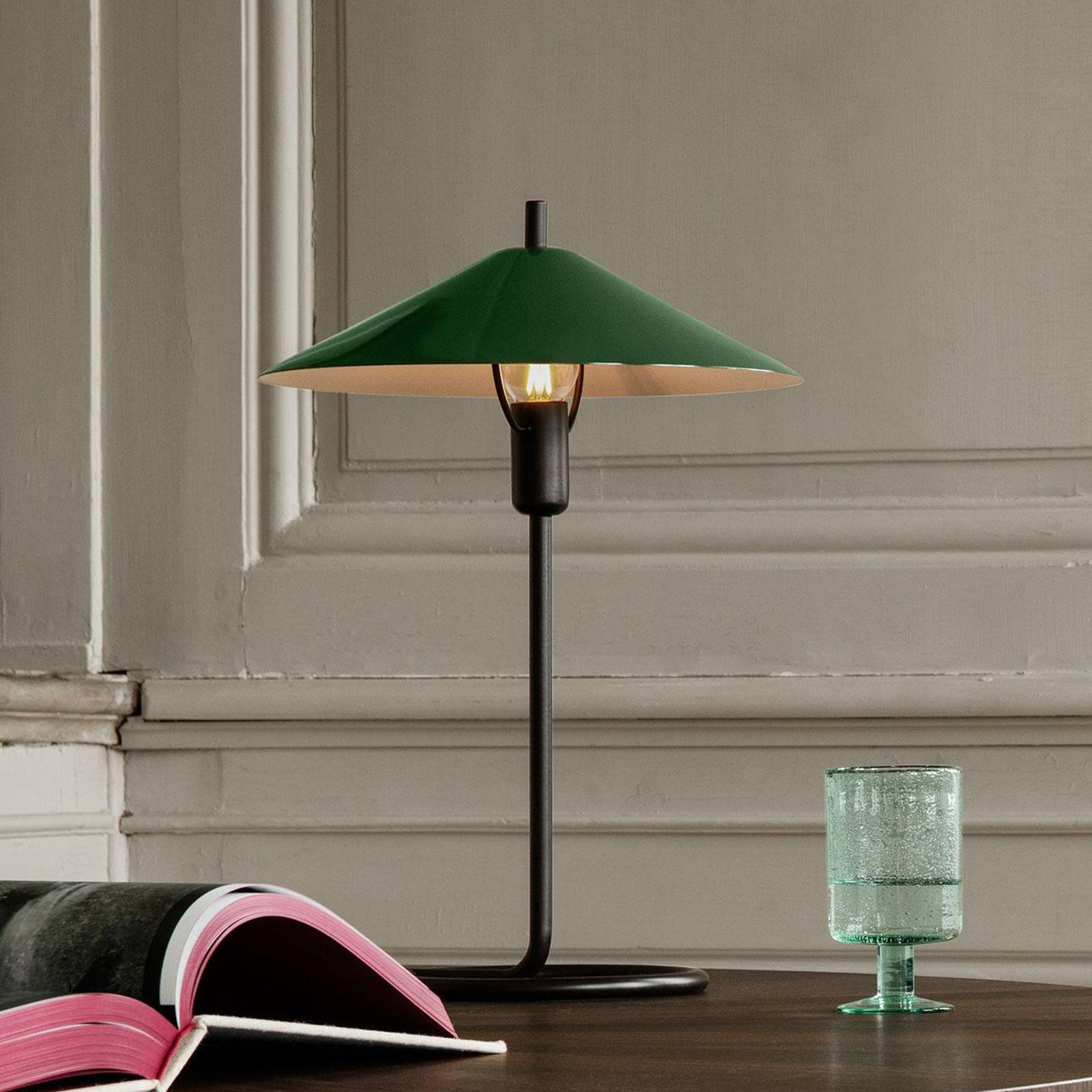 ferm LIVING Lampe à poser Filo vert rond fer hauteur 43 cm