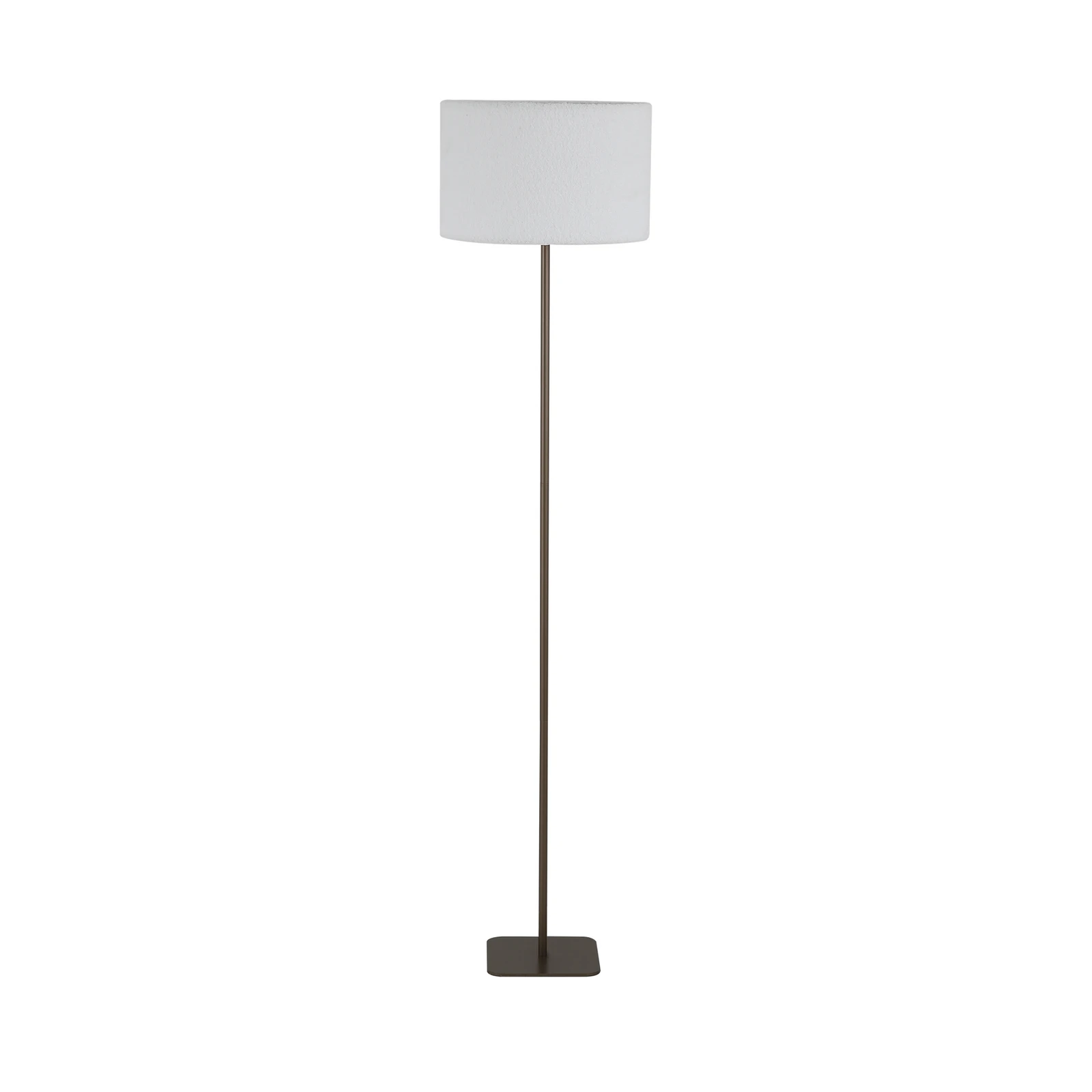 Stehleuchte Chelsea, braun/weiß, Höhe 150 cm, Metall/Stoff