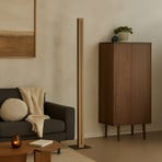 Chile S LED floor lamp, oak/granite, height 152 cm, dimmable