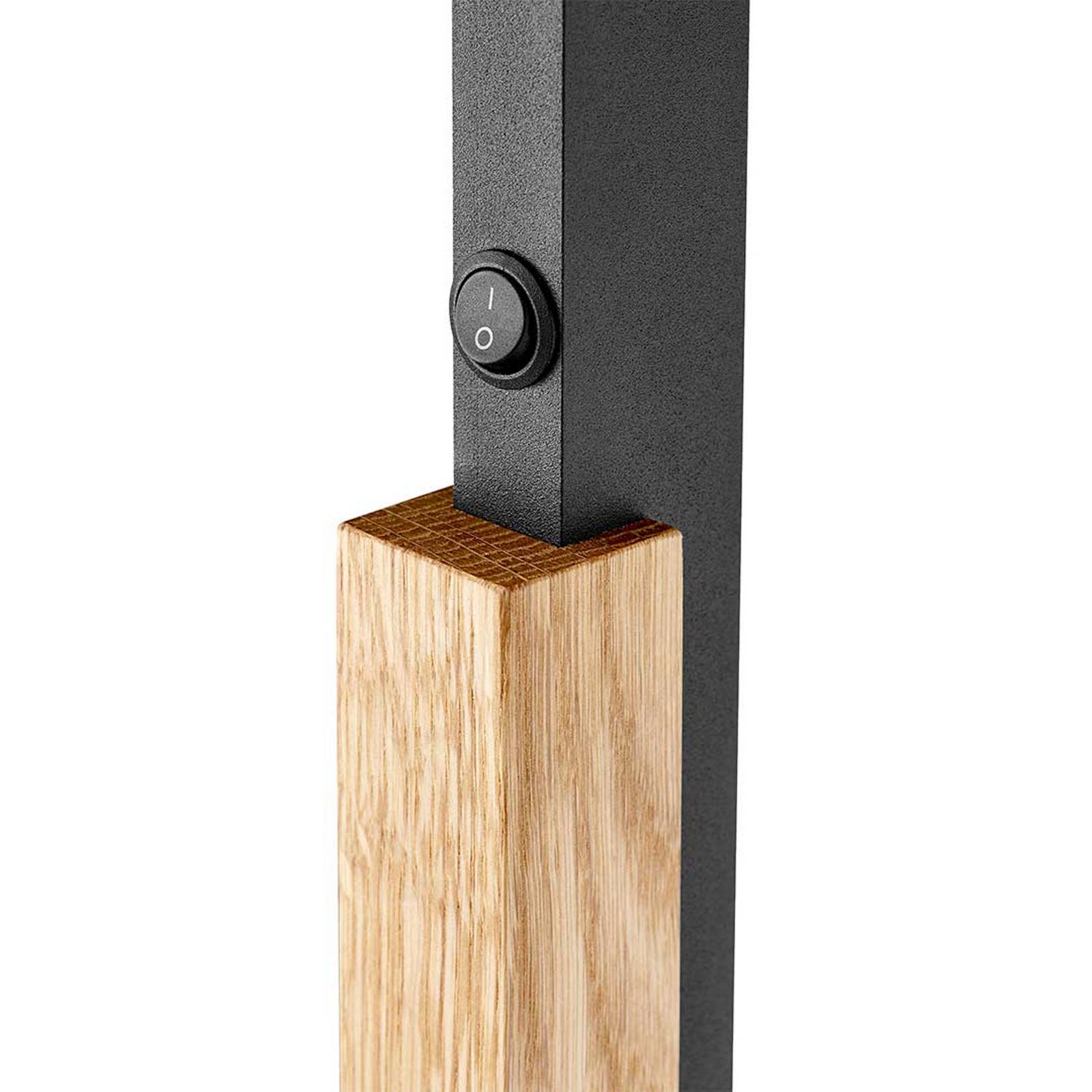 Buschwerk HerzBlut vloerlamp Arian, geolied eikenhout, kap crème