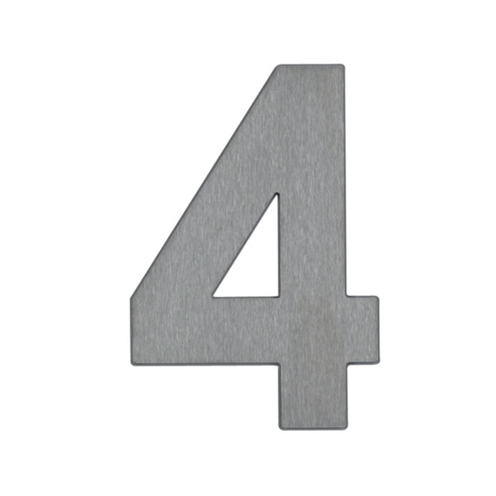 „4” házszám - rozsdamentes acél