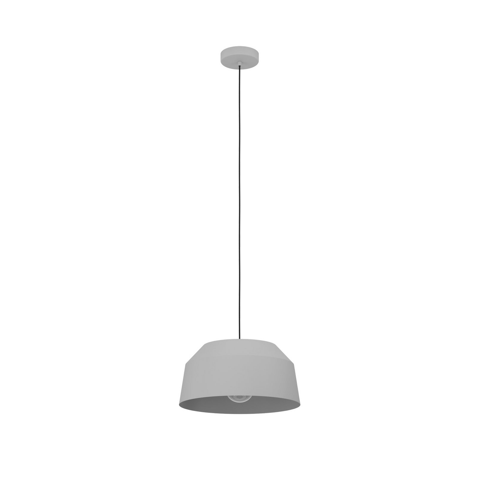 Contrisa pendant light in grey, 1-bulb