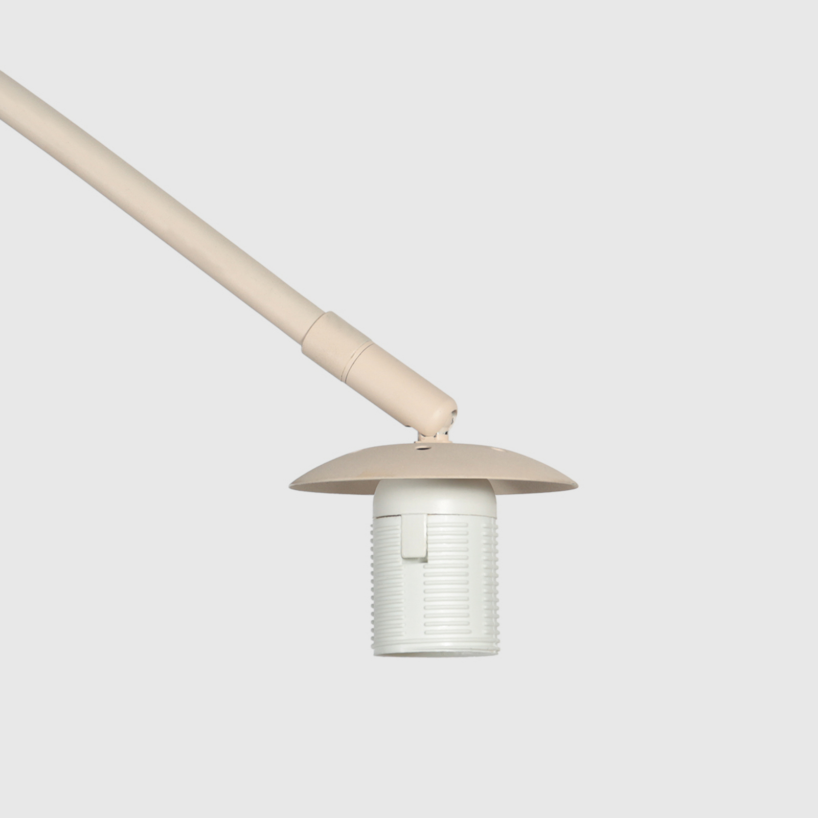 Kaareva lattiavalaisin Sparkled Light, kerma/nylon kerma, 240 cm