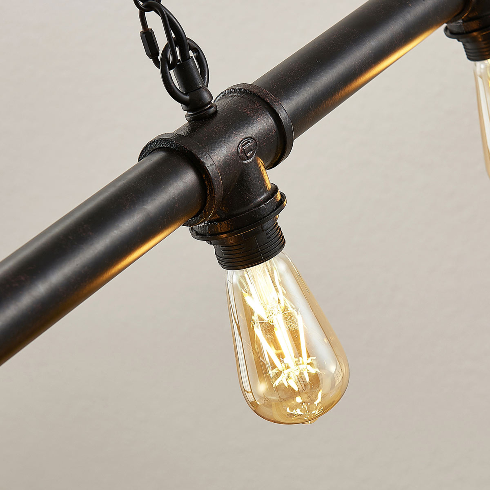 Josip linear pendant light in an industrial style