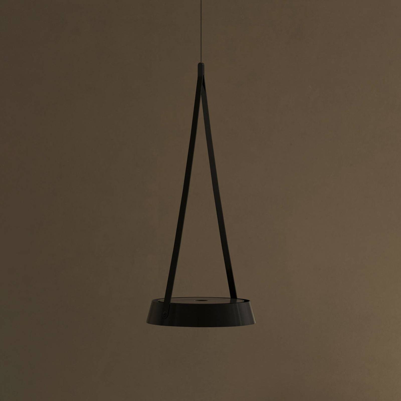 LED-Akku-Hängeleuchte Mahina, schwarz, Ø 17 cm, Metall, CCT günstig online kaufen