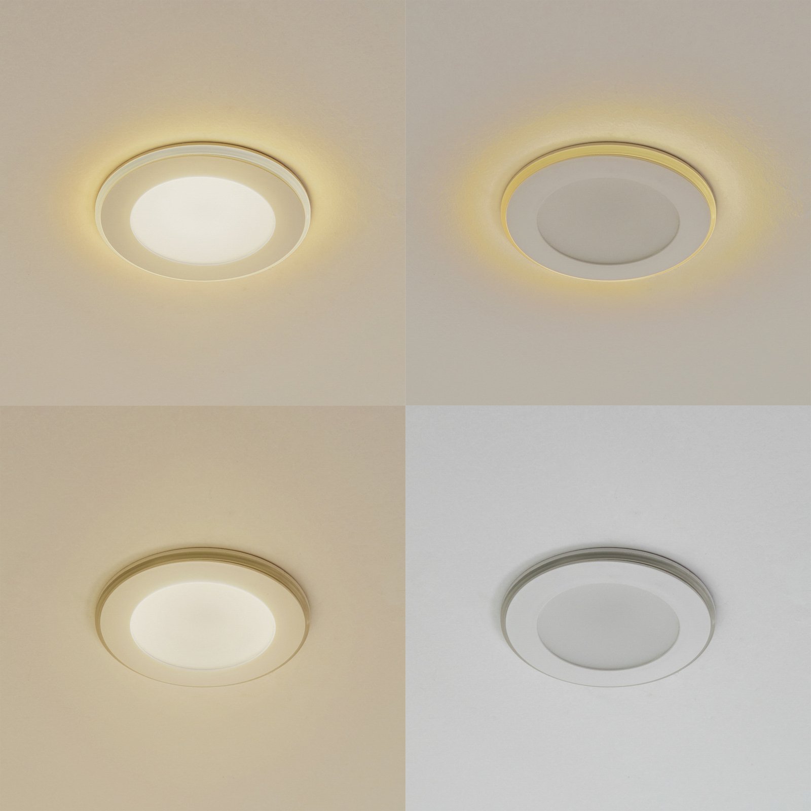 Lindby Luce da incasso a LED Toka, 4,9 W, bianco, plastica, CCT