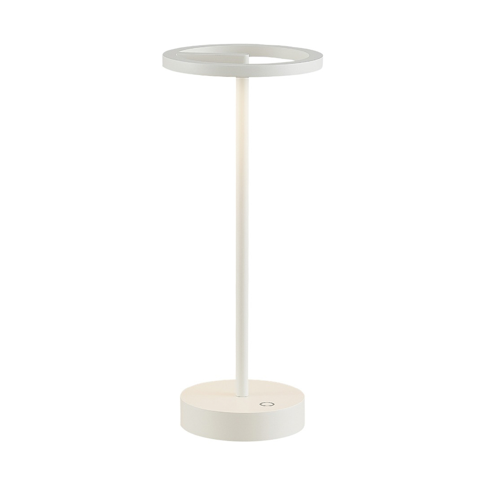 Nabíjecí stolní lampa Lucande LED Halona, bílá, hliník, USB, IP54