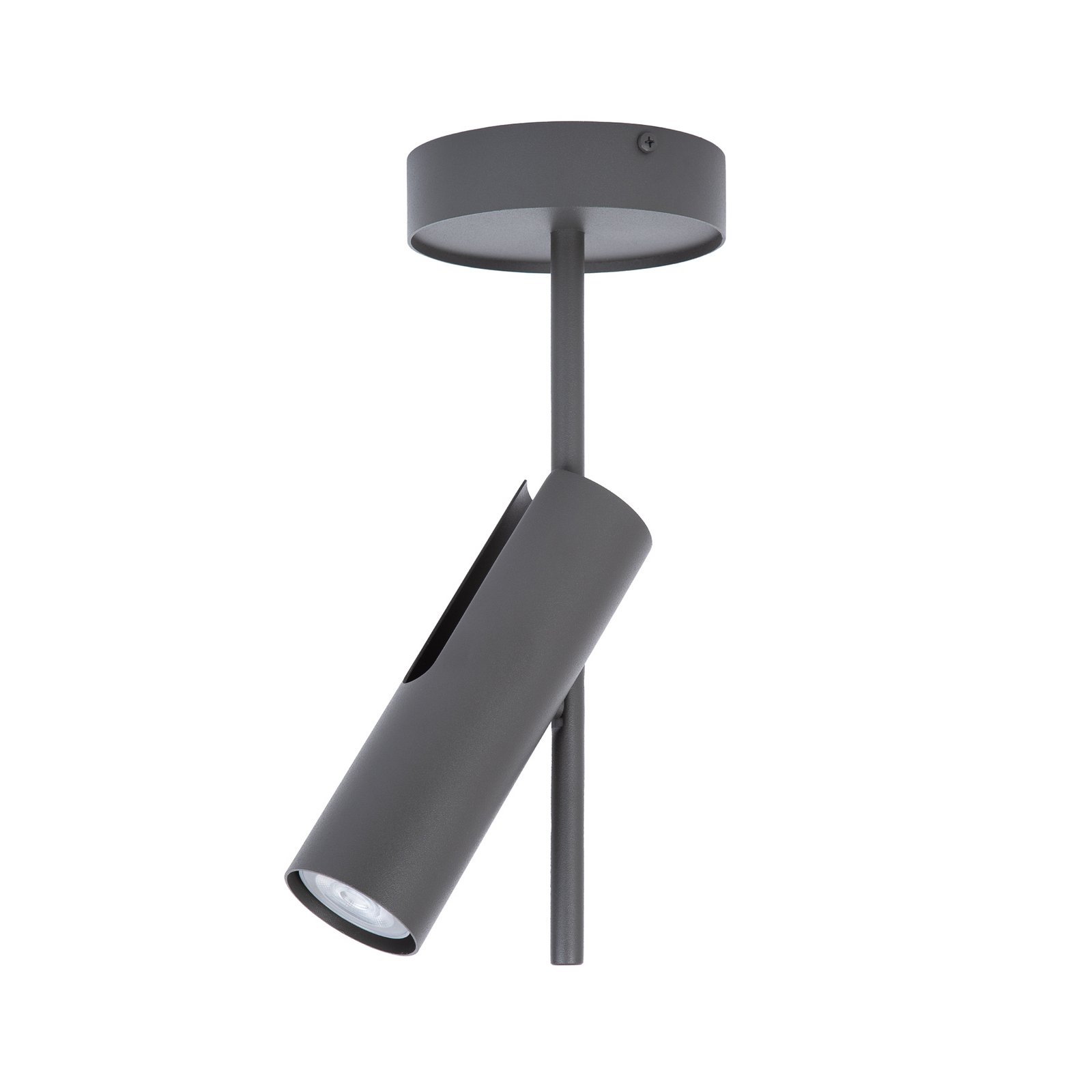 Deckenspot Leda 1, olivgrün, 1-flammig, Stahl, Höhe 34 cm
