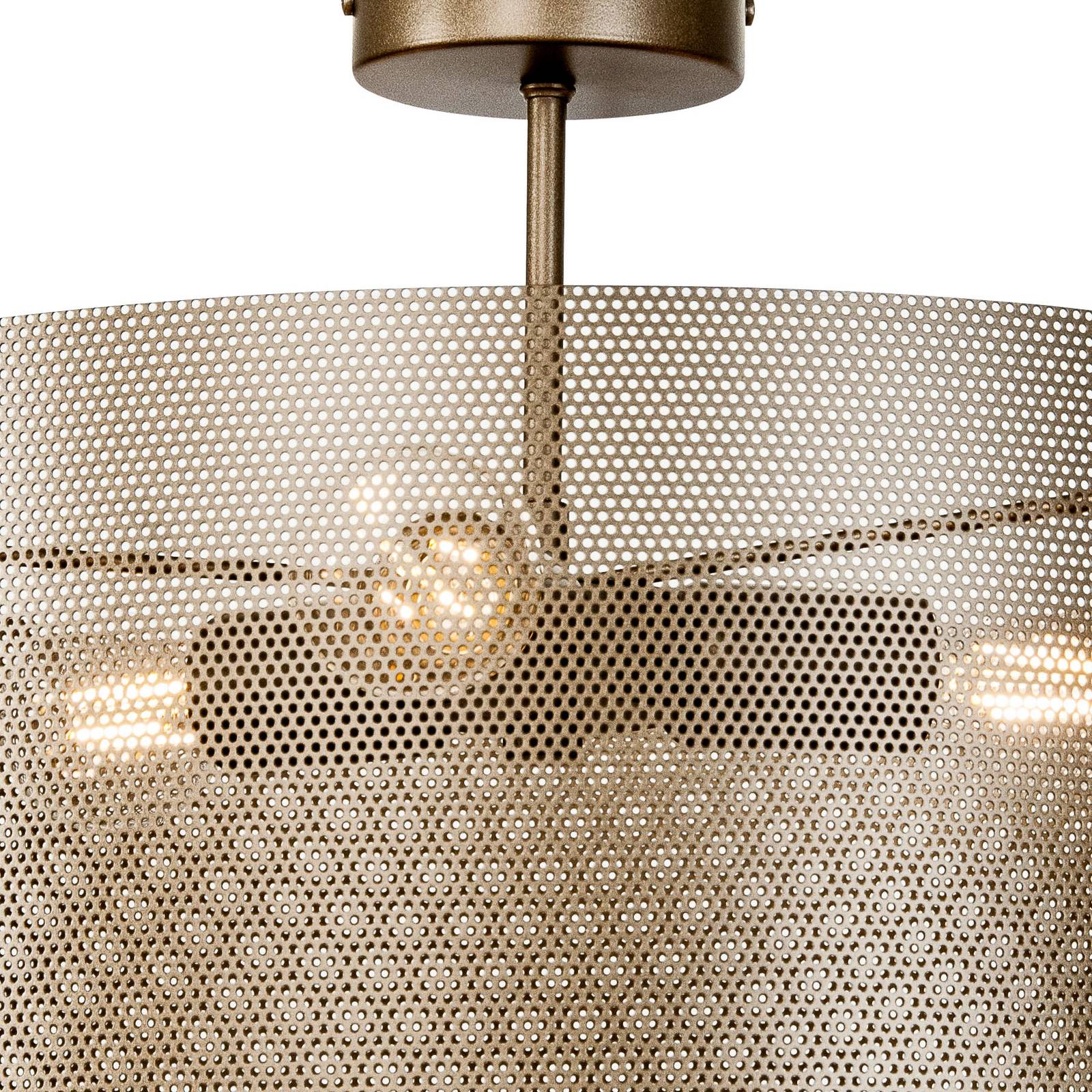 Deckenlampe Zofia, kaffeebraun, Metall, Ø 50 cm, 3-flg., E27 günstig online kaufen