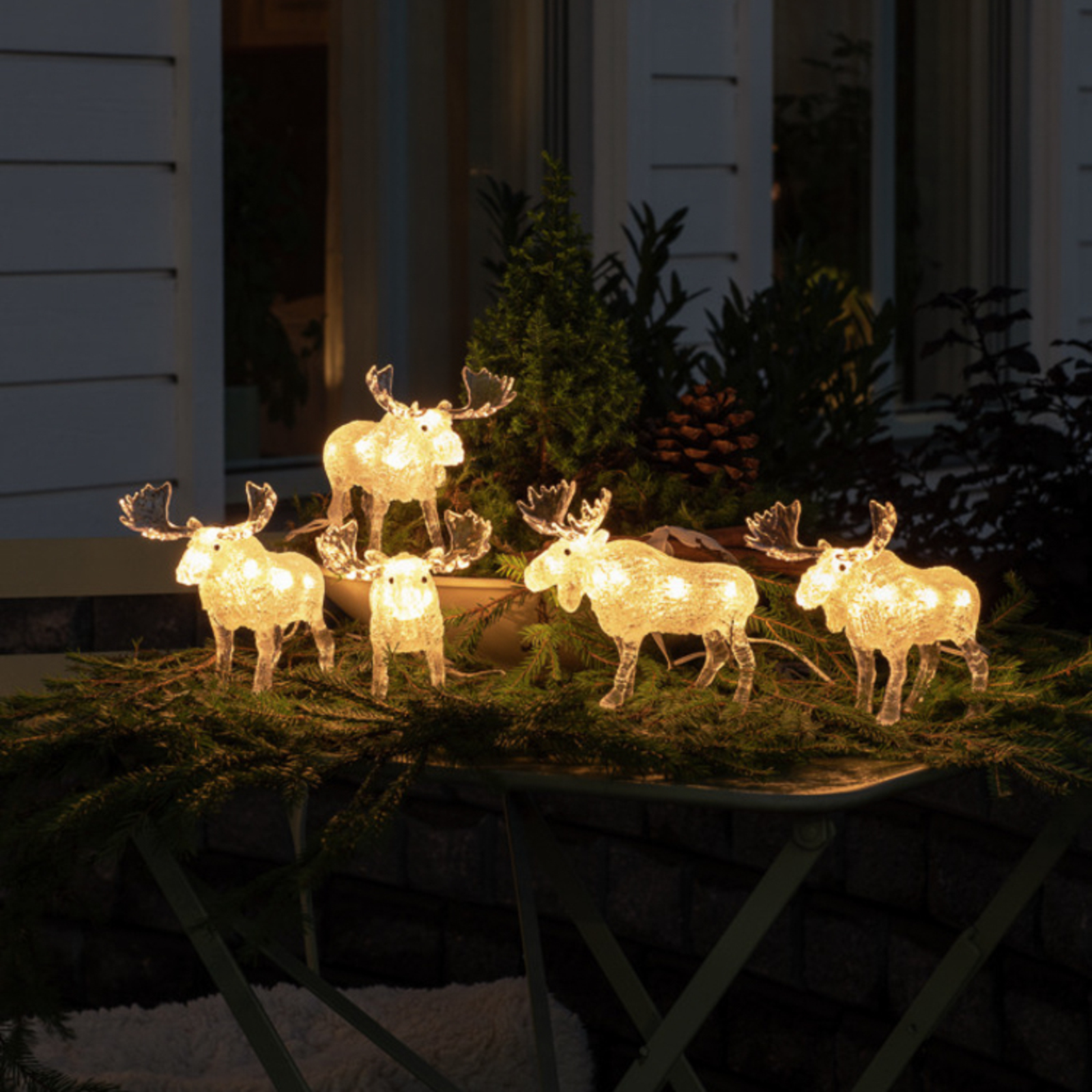 LED-dekolampe fem elger til utendørs bruk