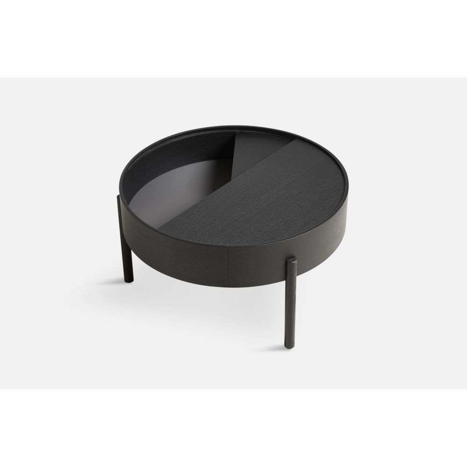 Arc Coffee Table Ø66 Black Ash - Woud