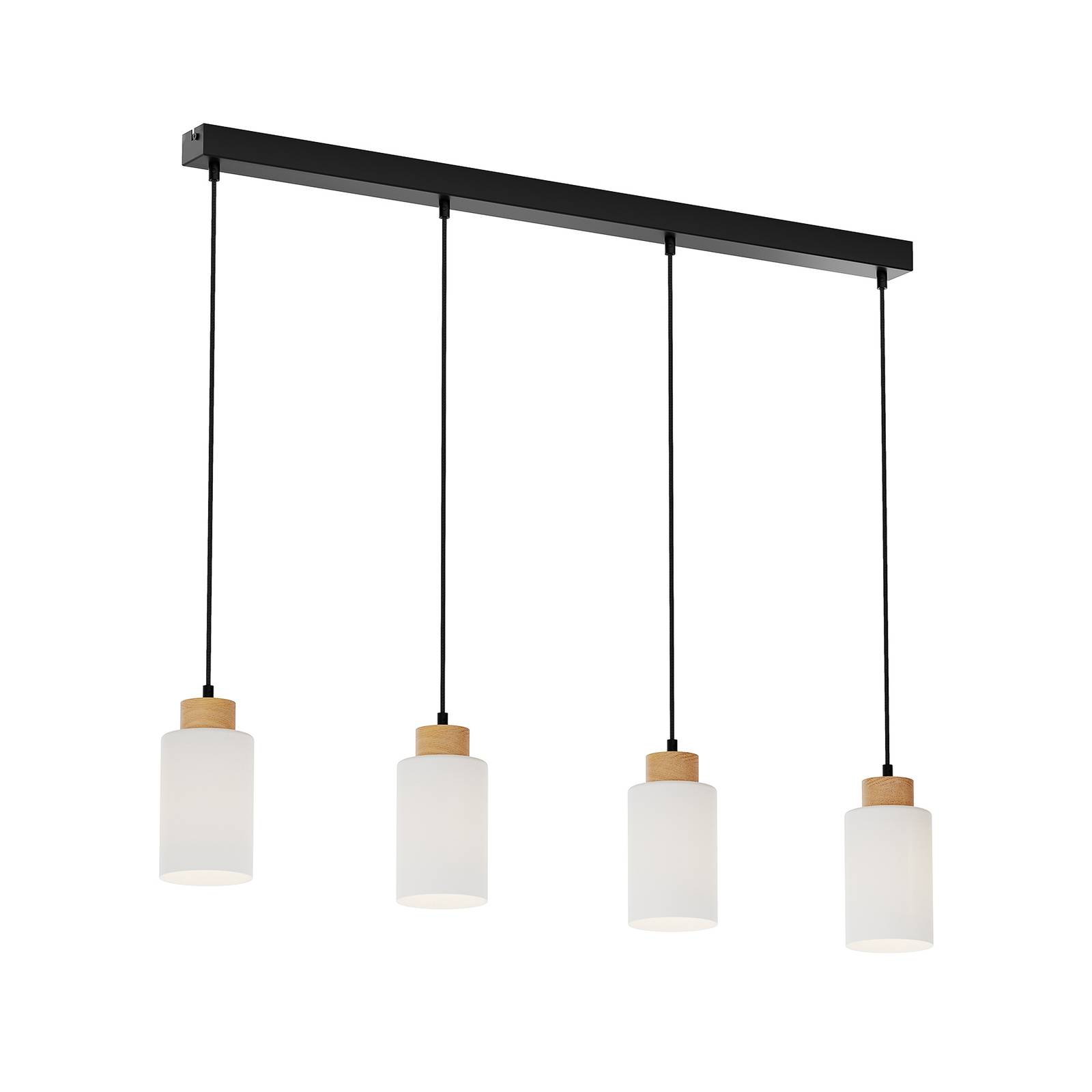 Envolight Talia suspension chêne/blanche 4 lampes