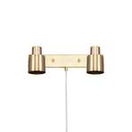 Clark 2 Aplică de Perete Brushed Brass - Globen Lighting