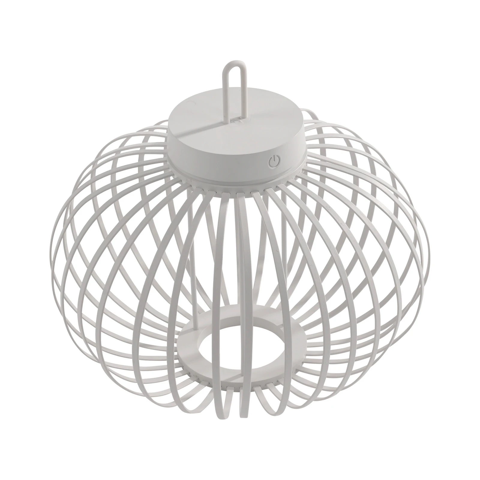 JUST LIGHT. LED-Akku-Tischleuchte Akuba, weiß, 33 cm, Bambus