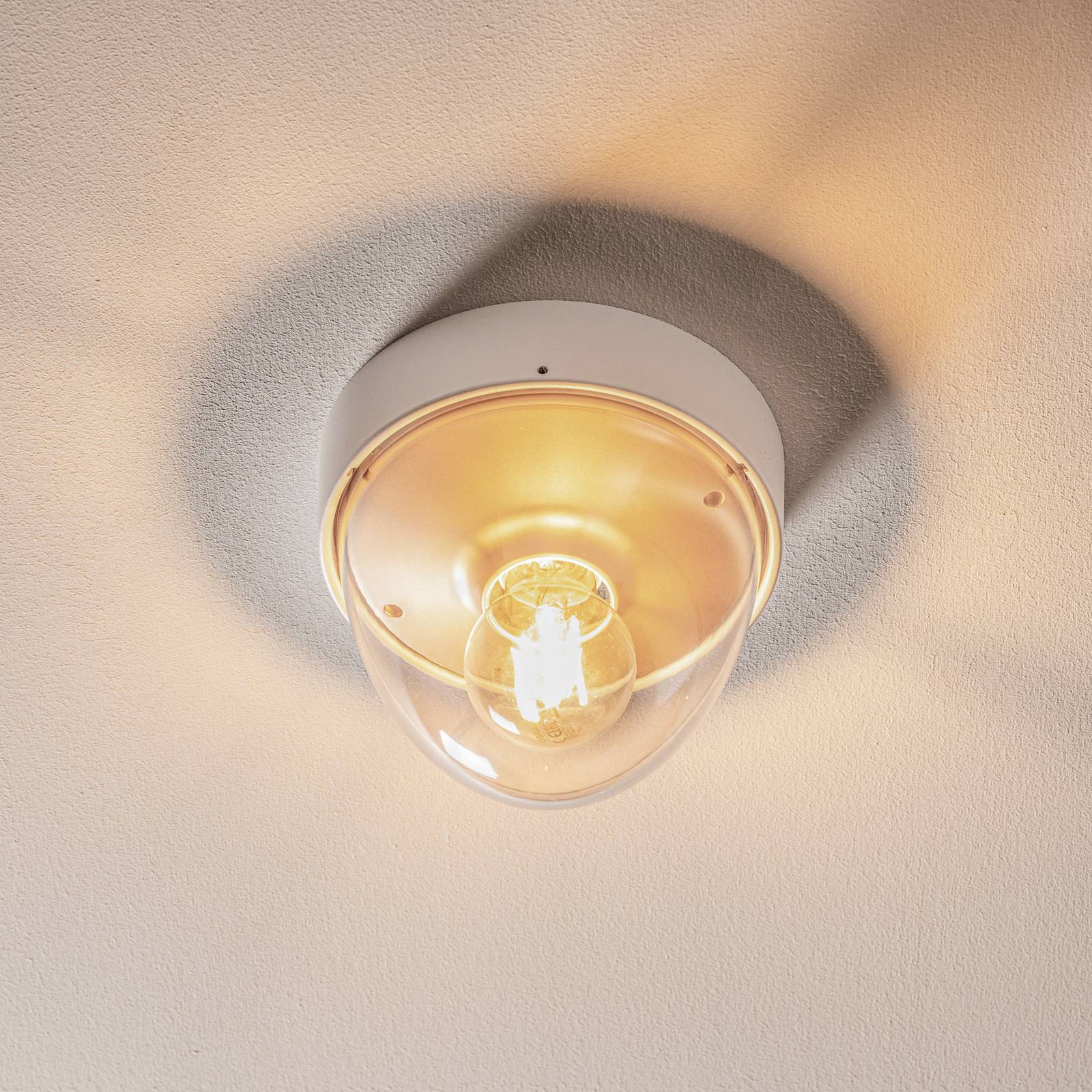 Lampa sufitowa Nook przezroczysta biała/złota