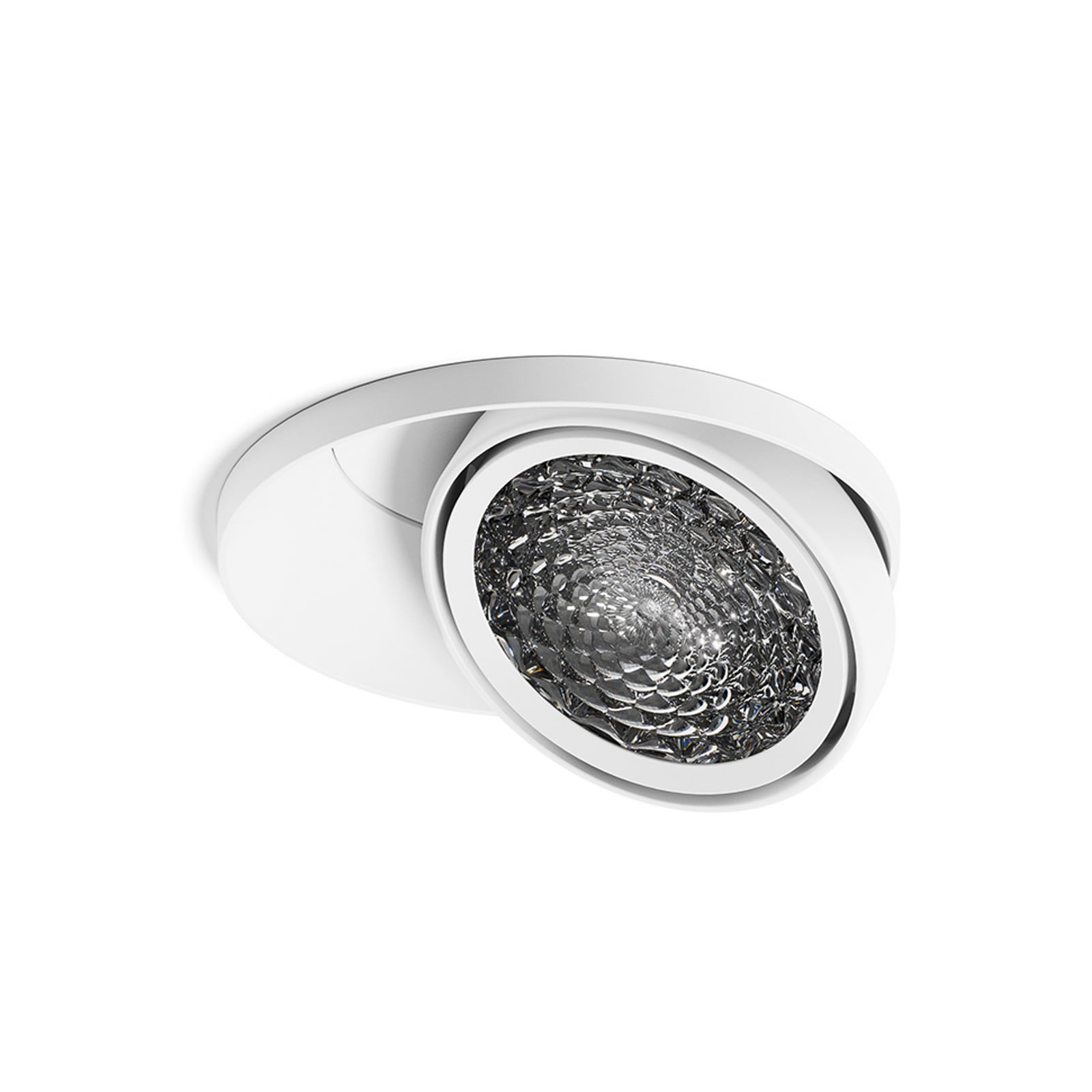 Spot encastré LED Nivo, blanc, 50°, orientable sur 14 cm, à intensité variable