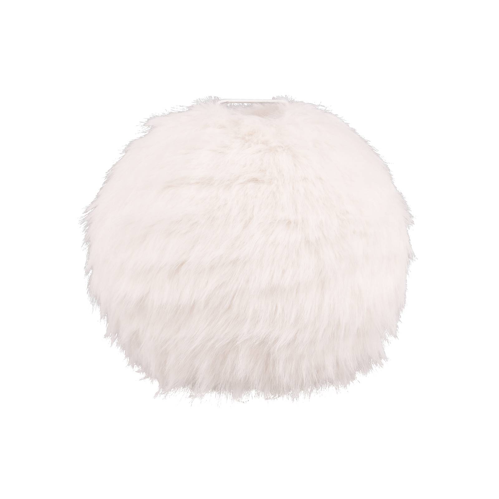 Tischleuchte Furry, Höhe 24 cm, sandfarben, Synthetik-Plüsch
