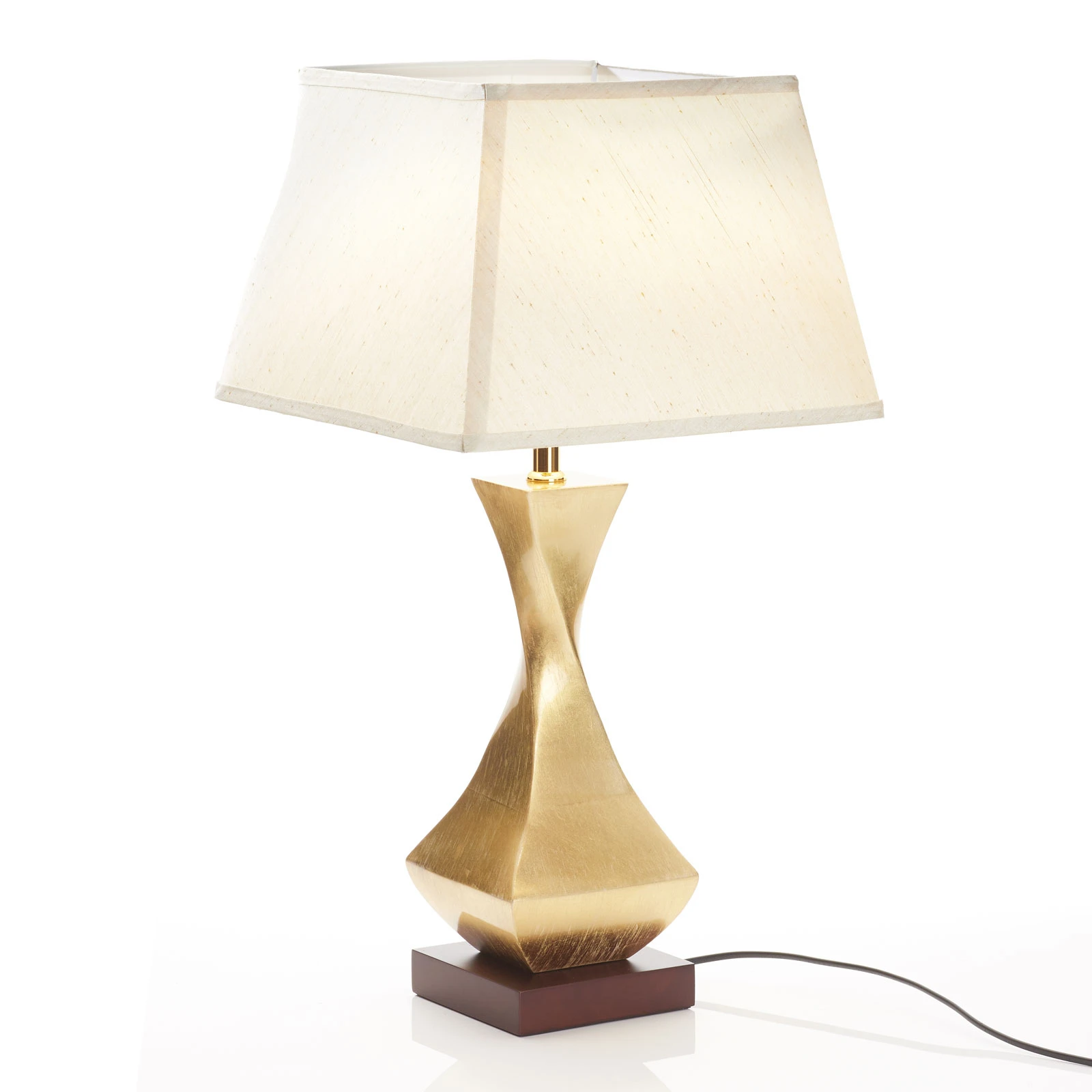 Tischleuchte Deco mit goldenem Fuß