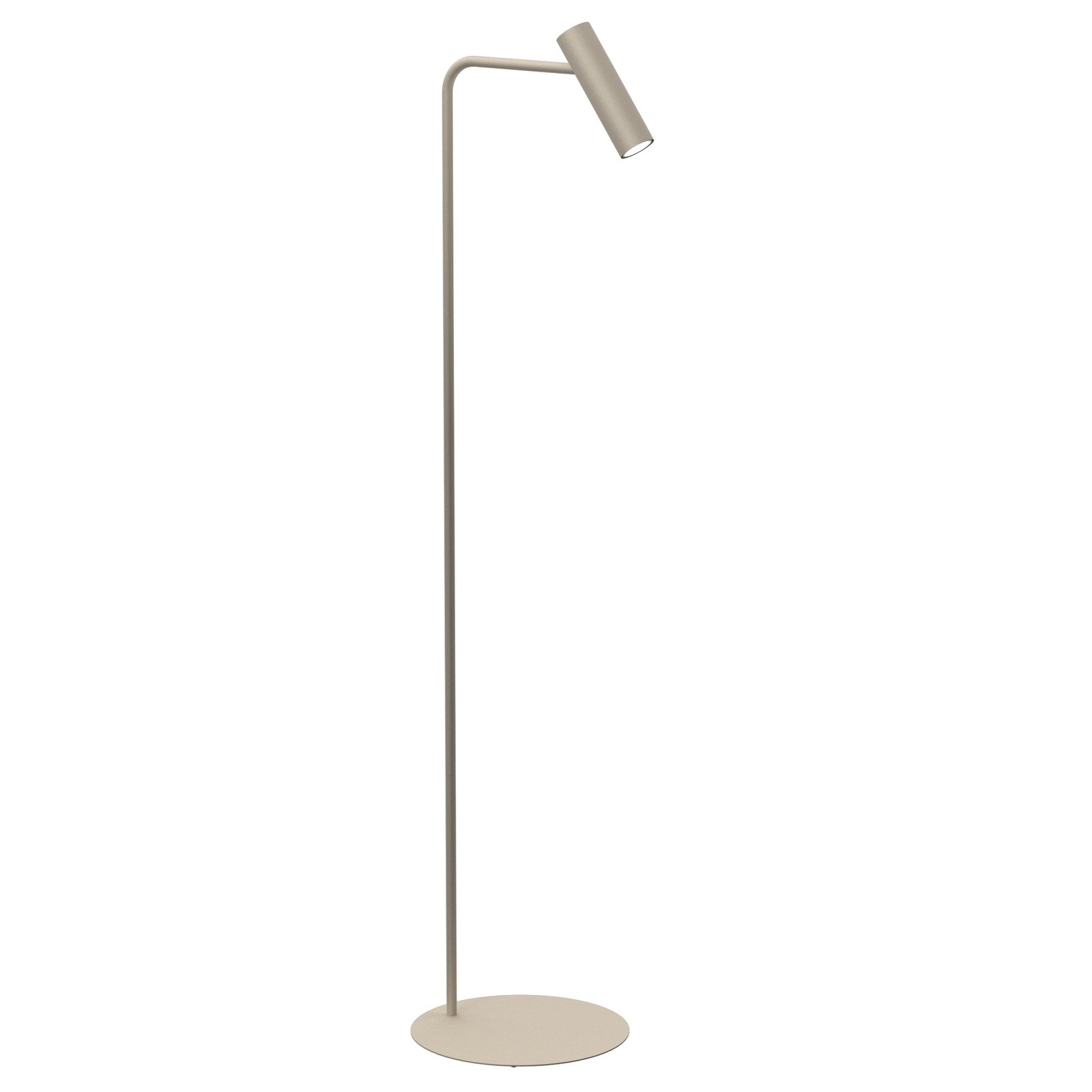 Vloerlamp Axion, beige, hoogte 115 cm, staal