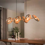 Pendelleuchte Hover, beige, Metall, 6-flammig, E27, 120 cm