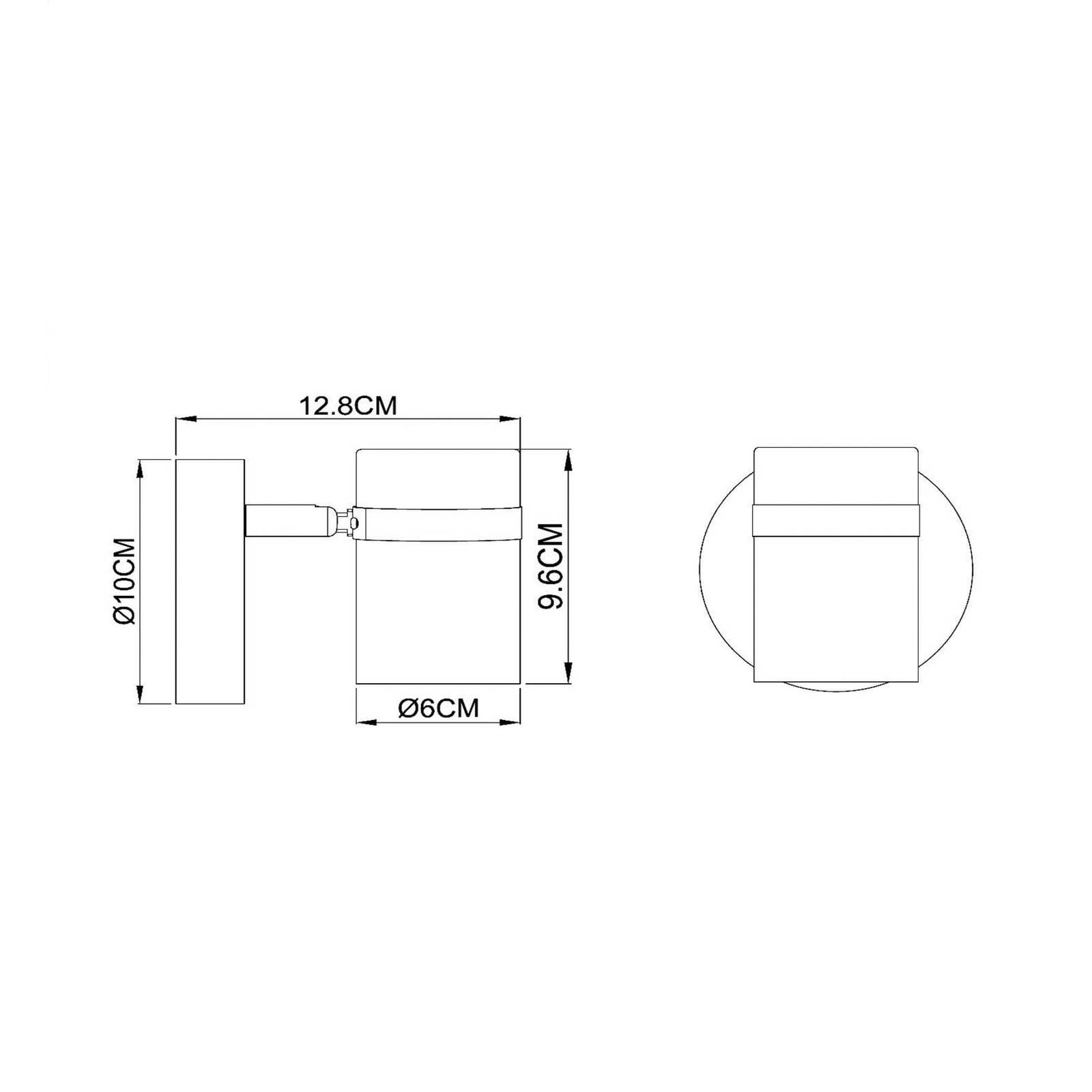  Lucide Lucide Upton Ceiling Spotlight, Height 13 Cm, Black/smoke Grey, Metal 
