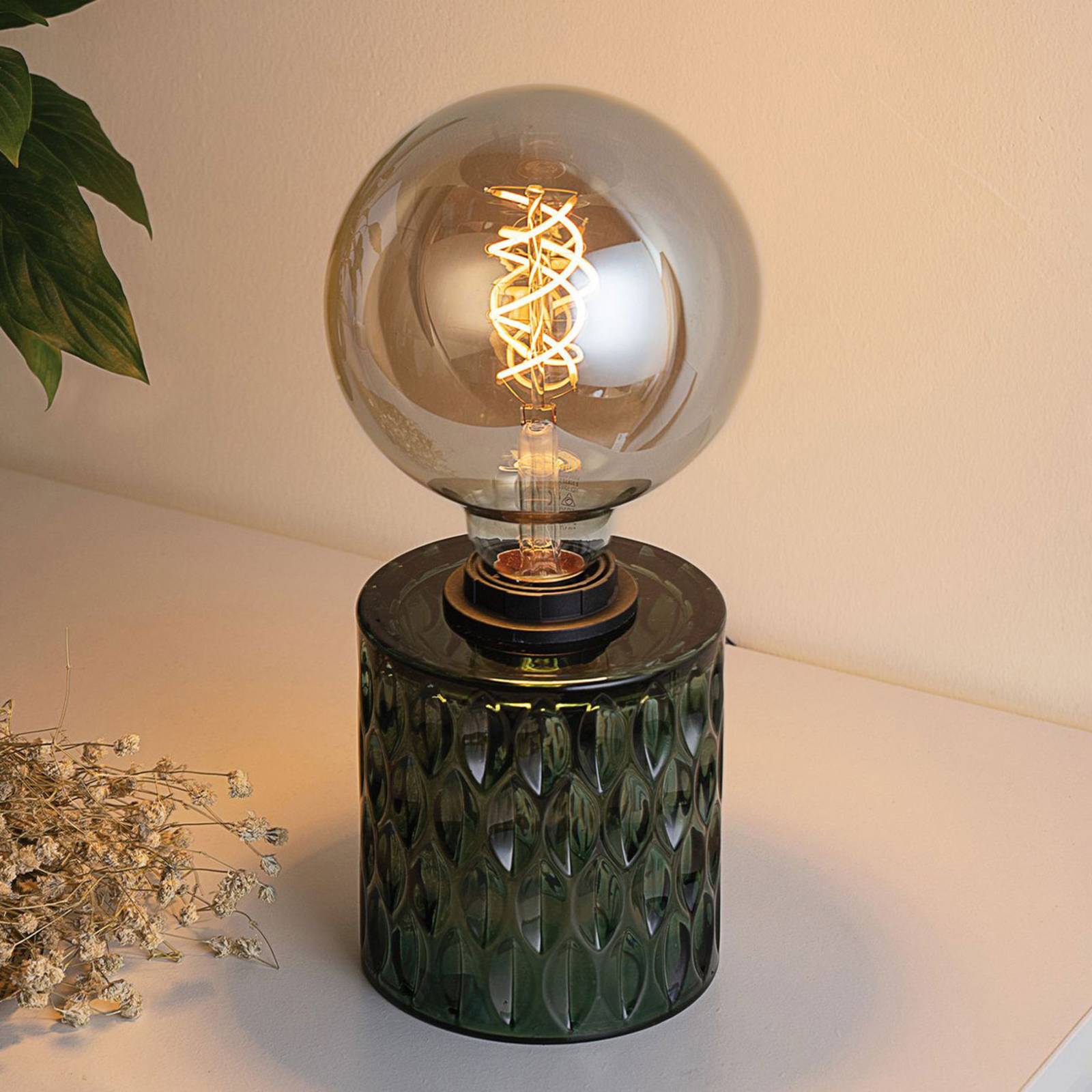 E-shop Pauleen Crystal Magic stolová lampa, zelené sklo