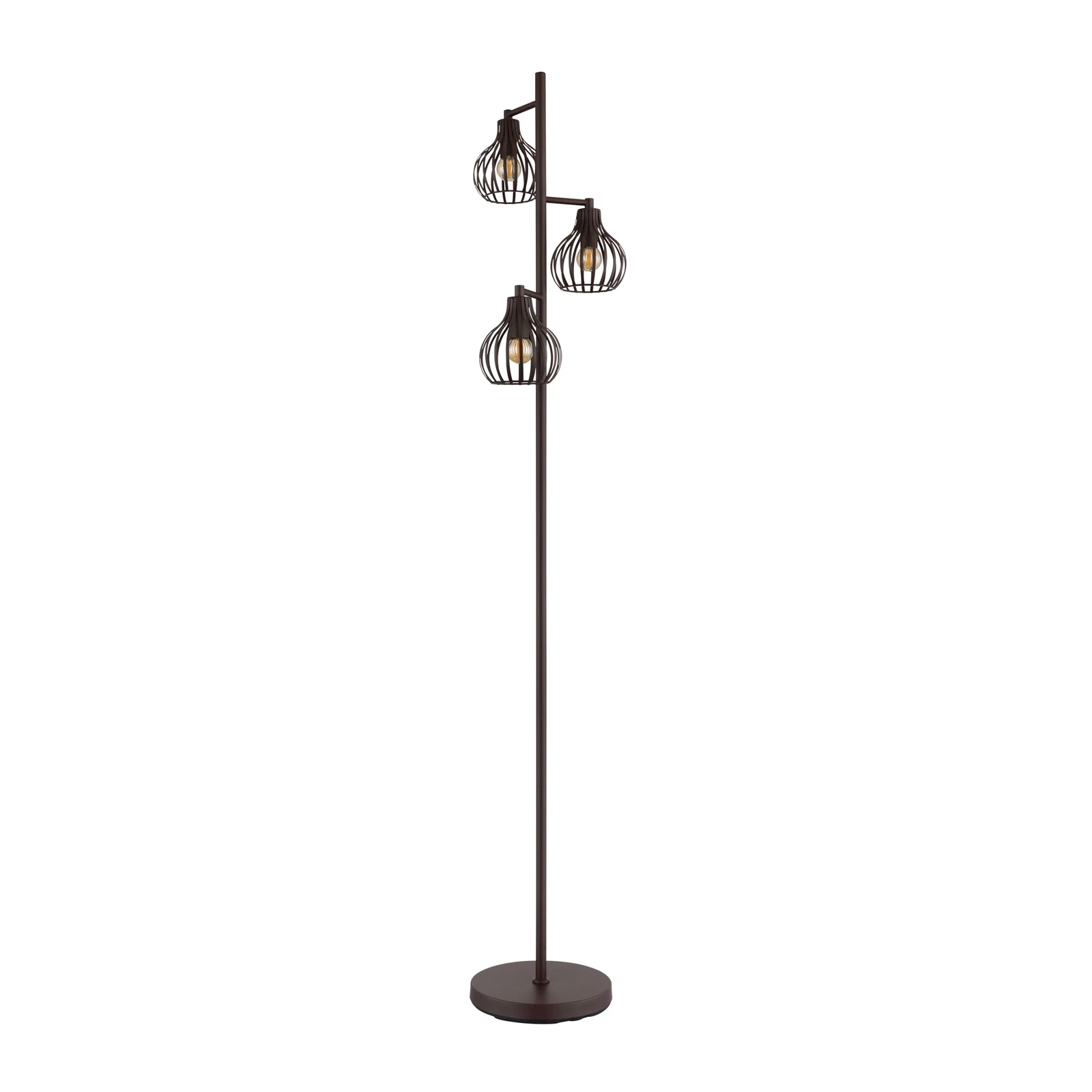 Podna svjetiljka Mateo, hrđavo-smeđa, metal, 161 cm, 3 svjetla, E27