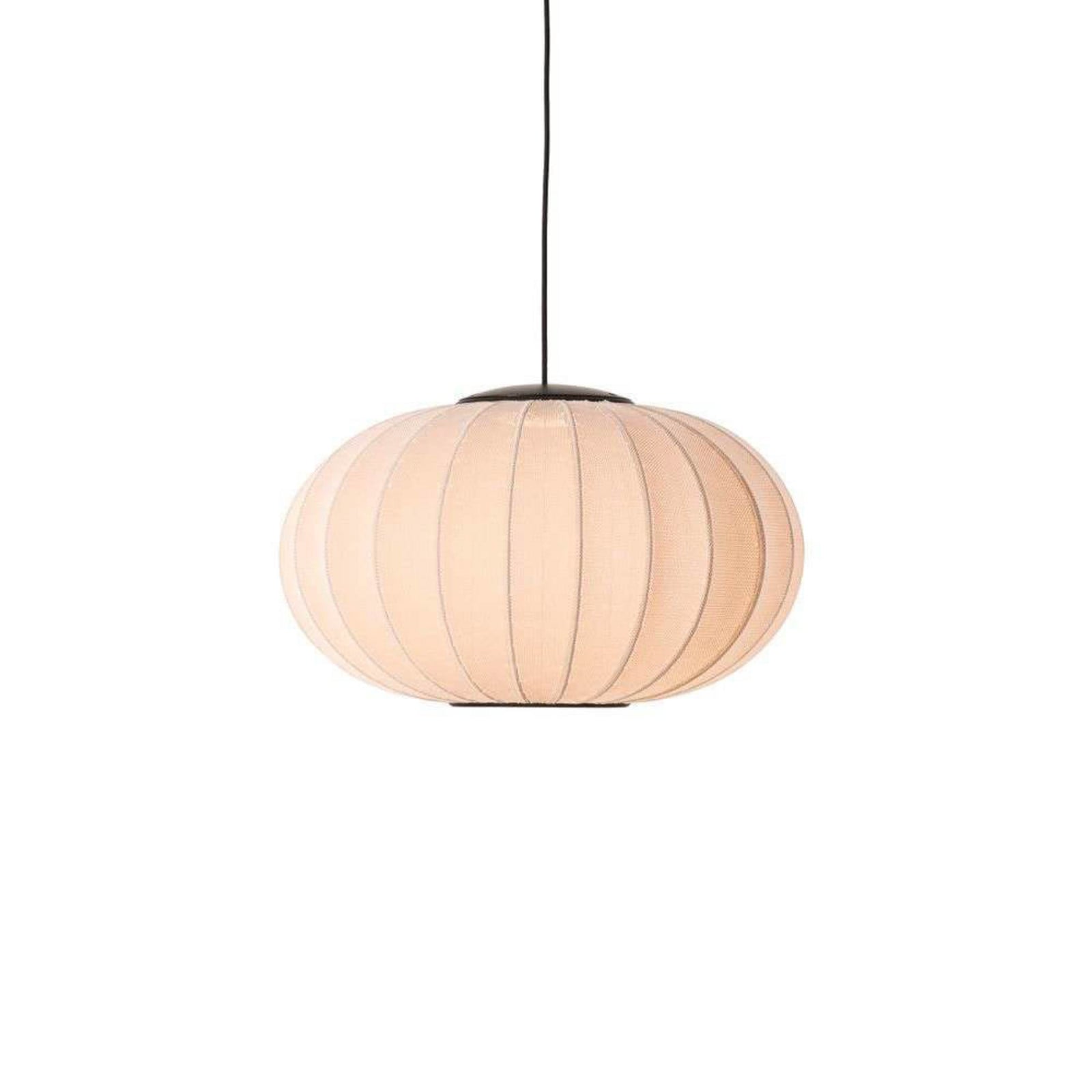 Knit-Wit 57 Oval LED Pendel Sand Stone Made By Hand - Soveværelse - Stof / tekstil billede