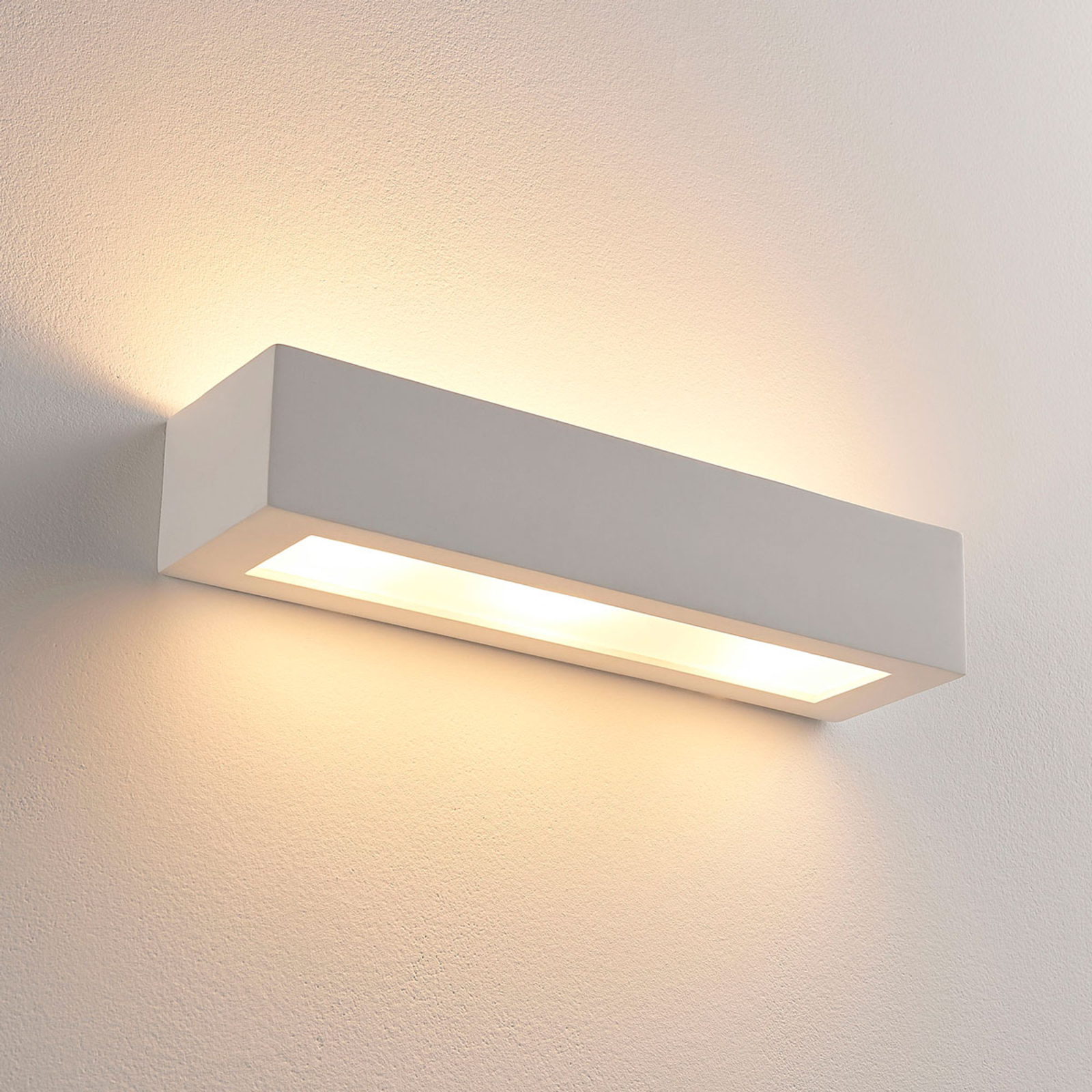 Nástenné LED svietidlo Arya z bielej sadry