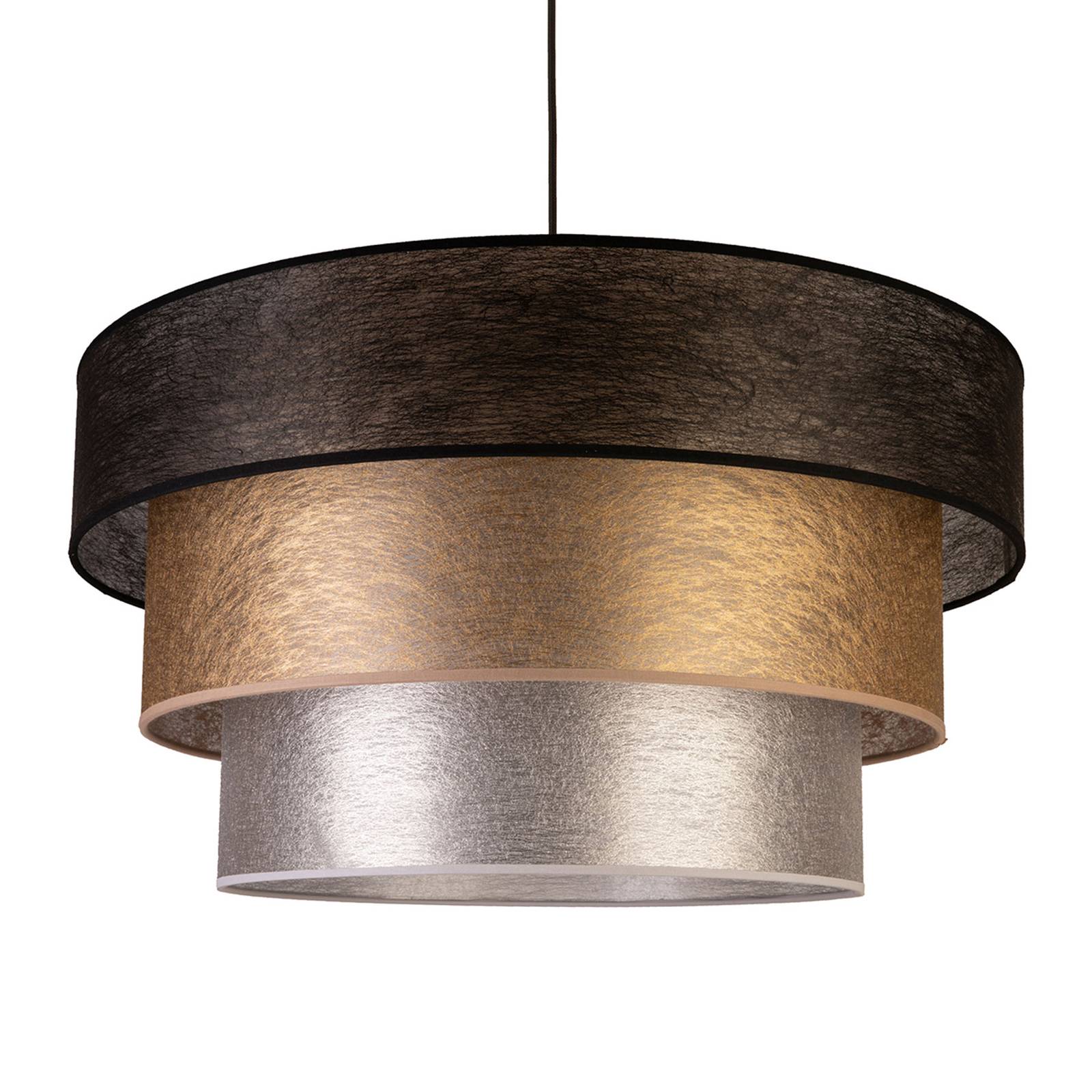 Lampa wisząca Luneta czarna/złota/srebrna Ø45cm