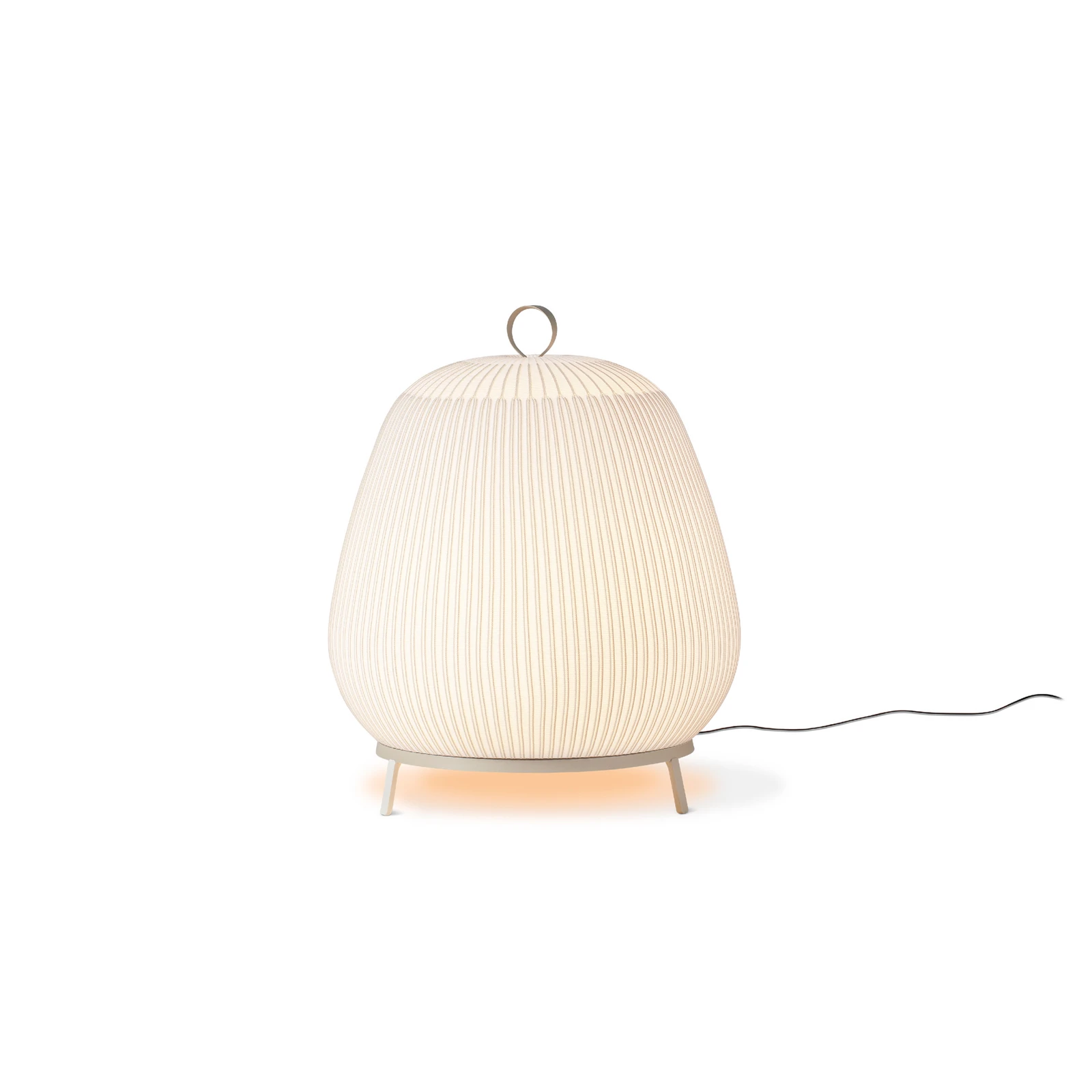 Vibia LED-Bodenleuchte KNIT, 55 x 45 cm, beige, Textil