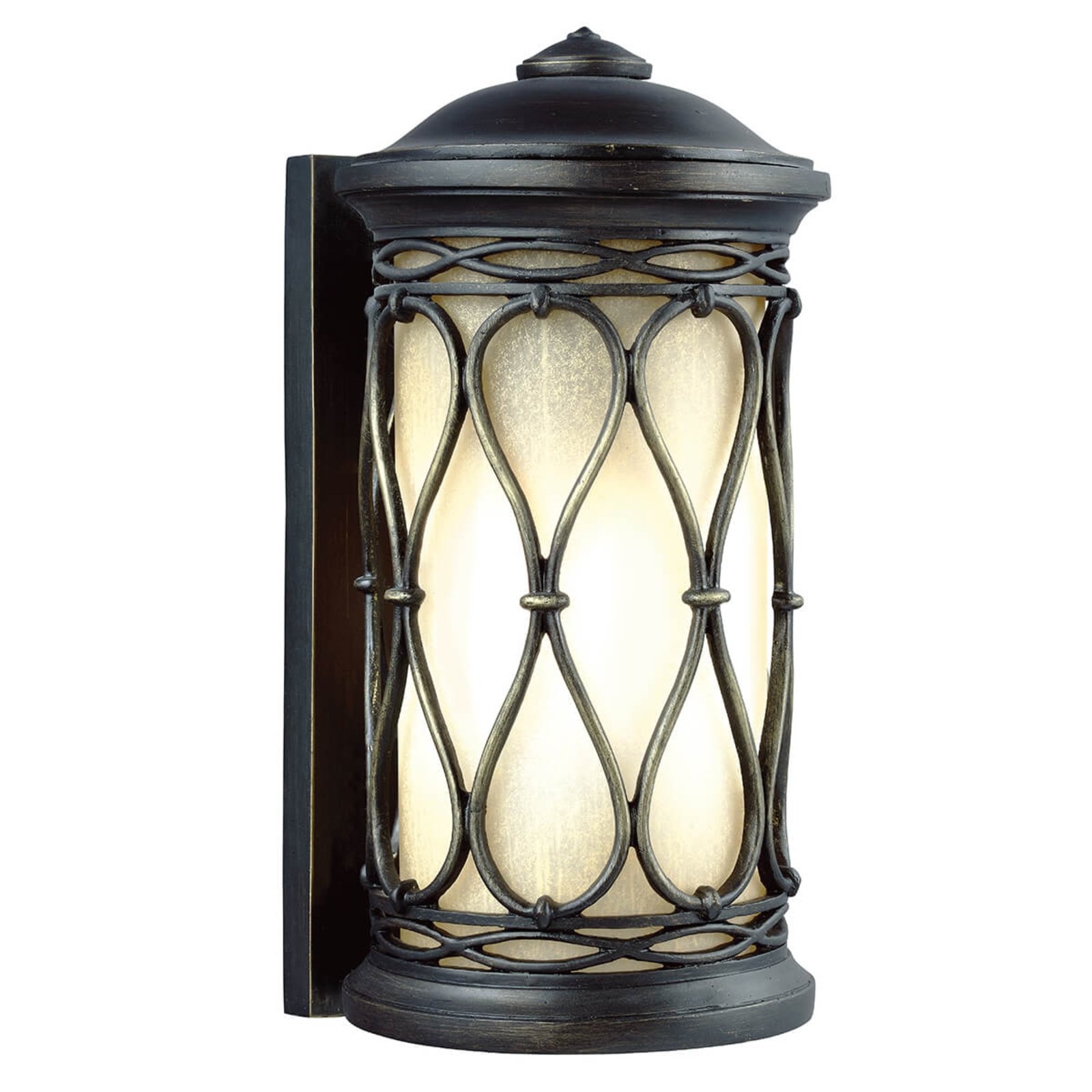 In bronze - Wellfleet wall light for outdoors