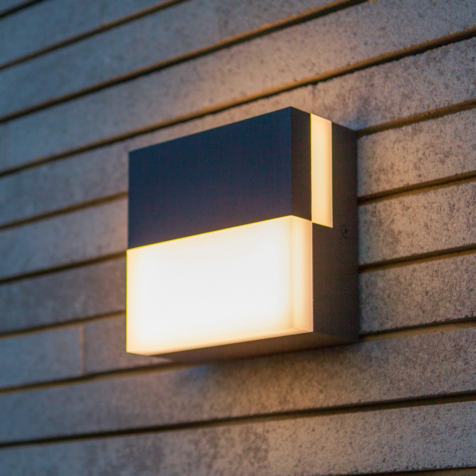 LED-Außenwandleuchte DOMINO, dunkelgrau, 14 x 14 cm, IP65