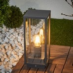 Lucande luminaire pour socle Annalea, 35 cm, anthracite, IP54