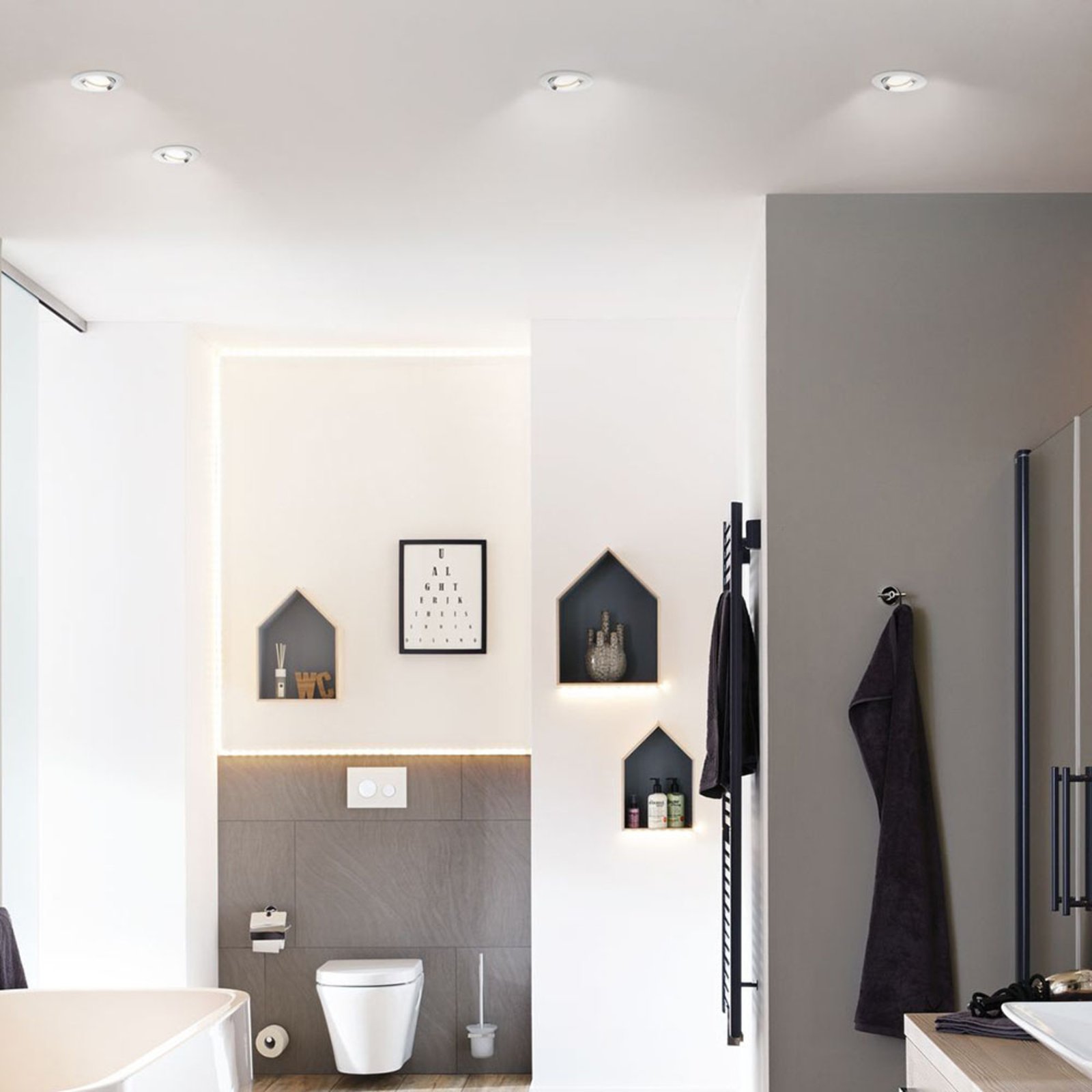 Nova recessed spotlight IP65 round swivelling white - Paulmann