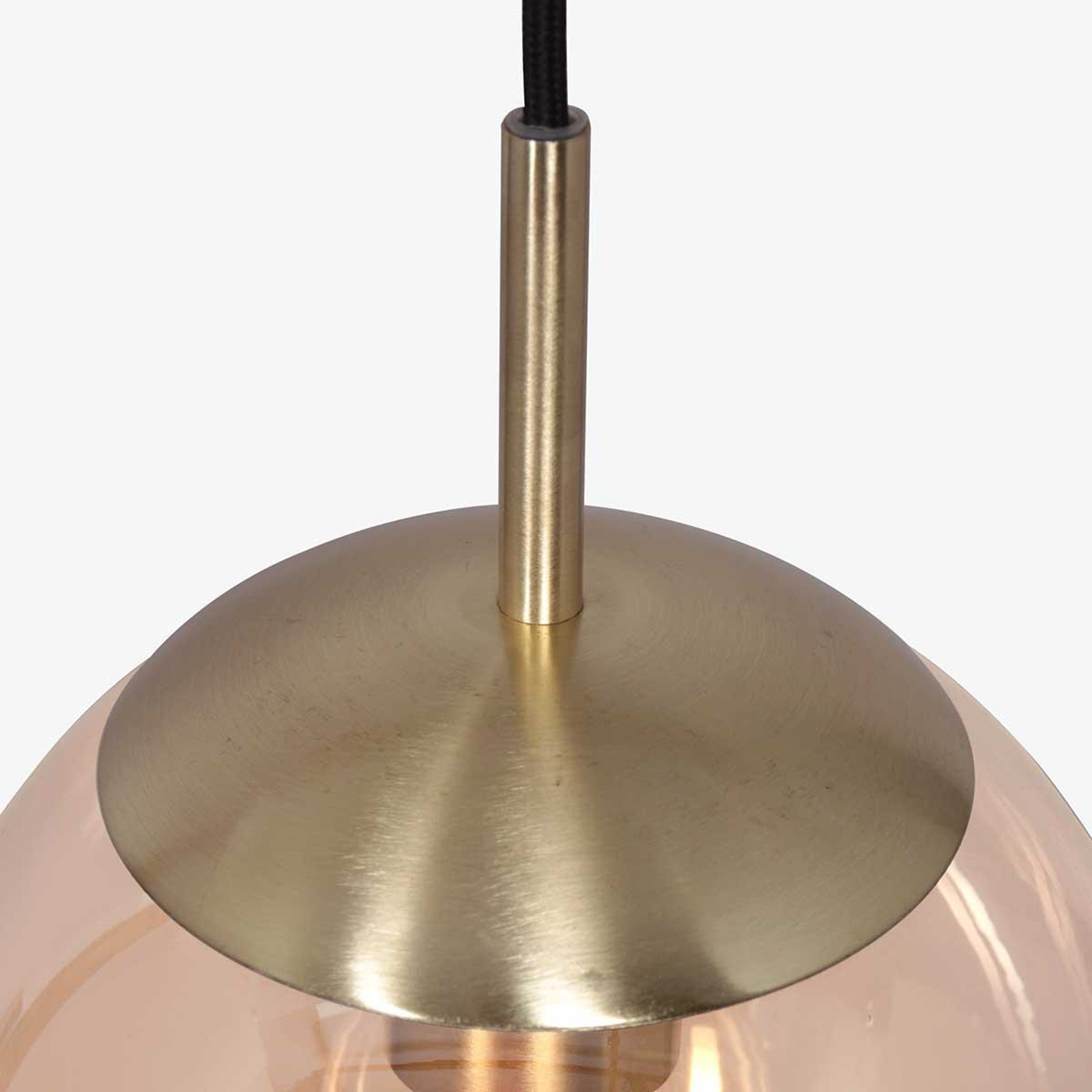 Suspension Bollique, laiton, Ø 30 cm, verre, 1 lampe, sphère