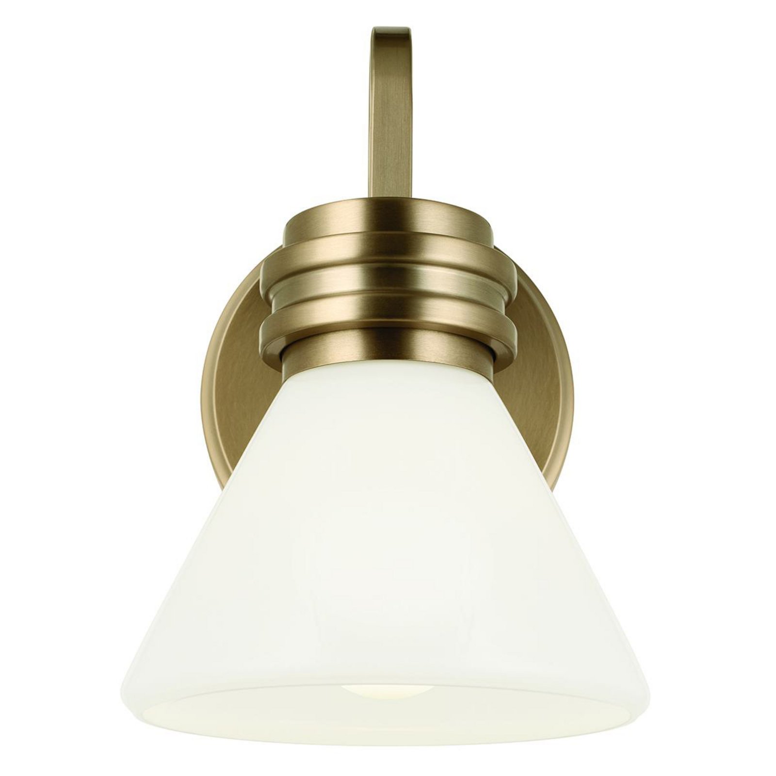 Aplique de pared Farum 1, color bronce, acero, cristal, G9