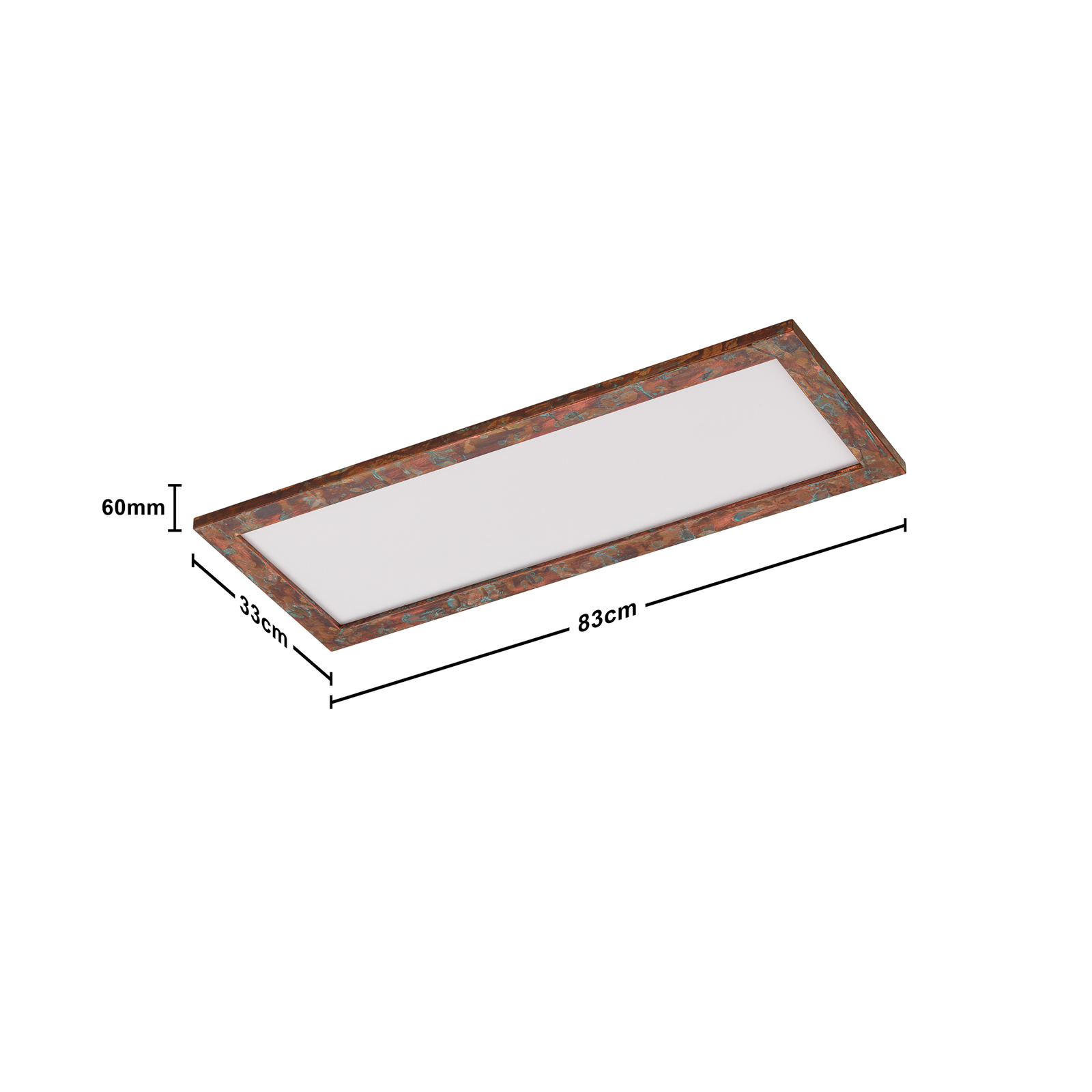 Quitani Aurinor LED panel, réz, 86 cm