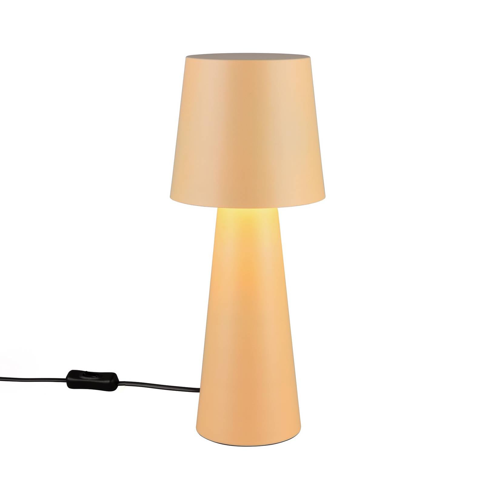 Tischleuchte Nubian, beige, Höhe 40 cm, Metall, E27