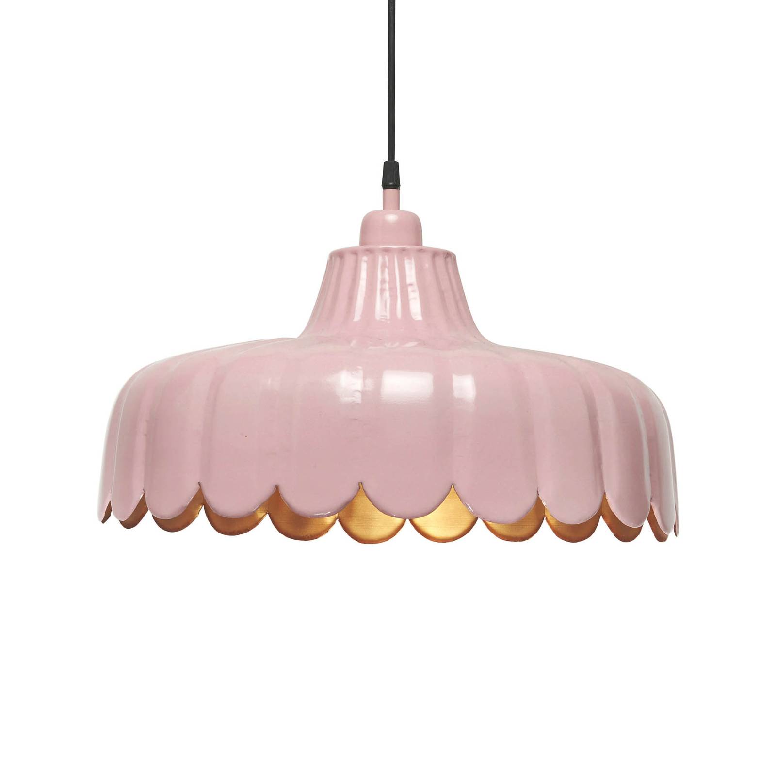 PR Home Hängeleuchte Wells, pink/gold, Ø 43 cm, Metall günstig online kaufen