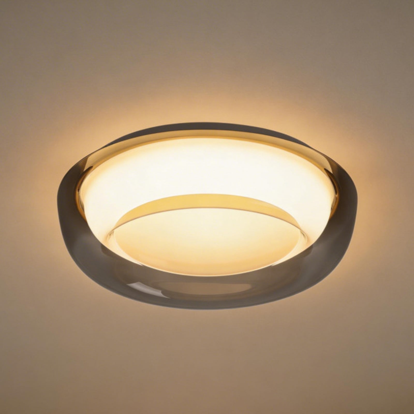 Plafón LED CONISTARINO de EGLO, marrón, Ø 40 cm, anillo CCT Plafón LED CONISTARINO de EGLO, marrón, Ø 40 cm, anillo CCT