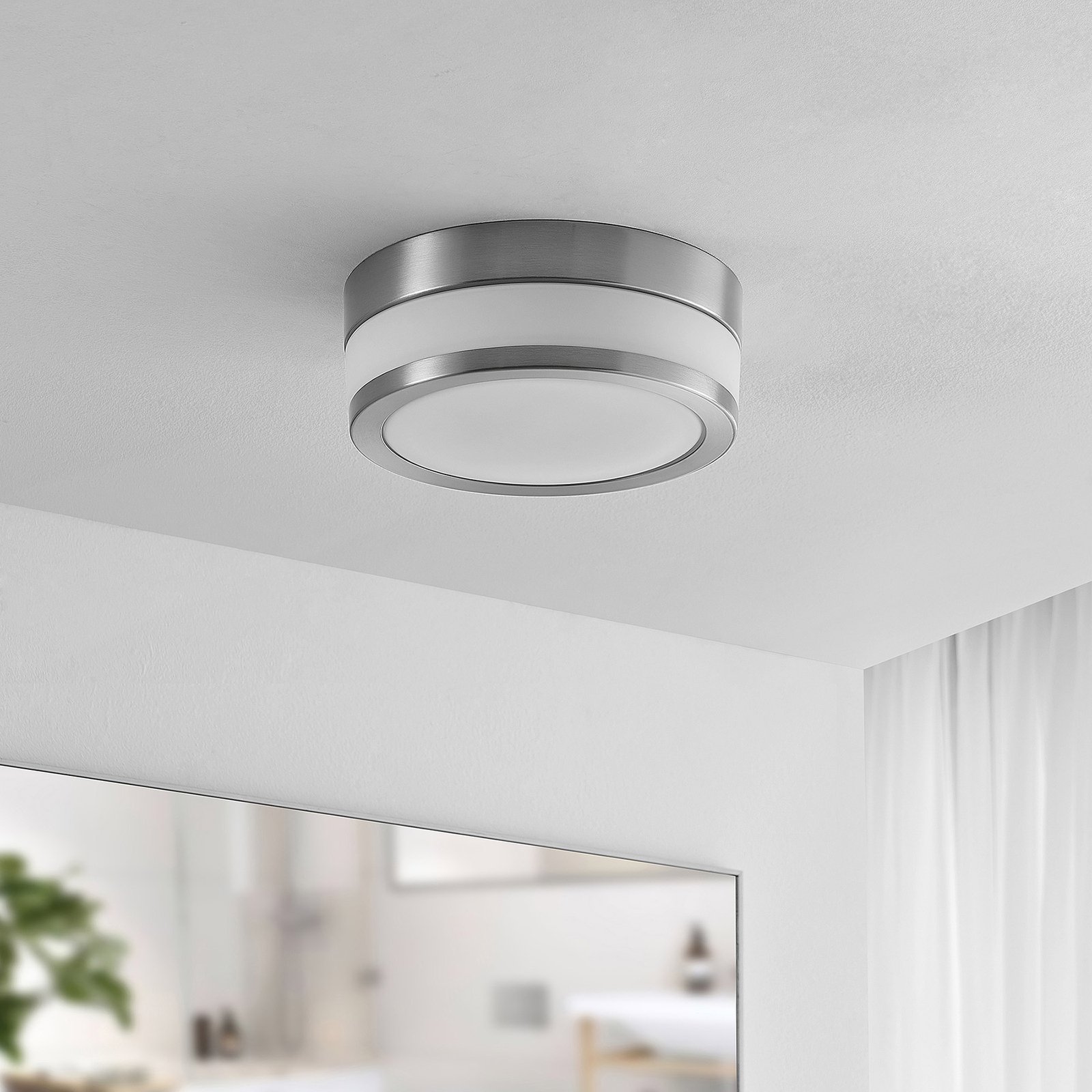 Flavi Deckenleuchte Opal/Nickel - Lindby