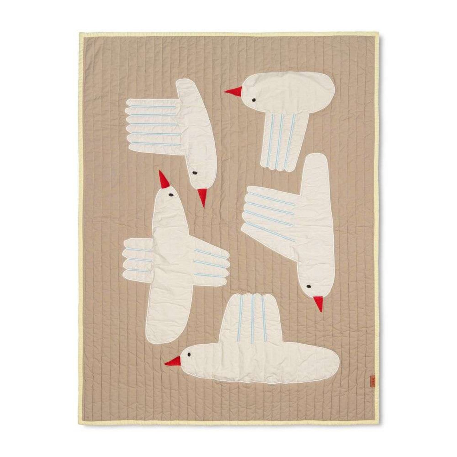 Bird Quilted Blanket Sand - ferm LIVING