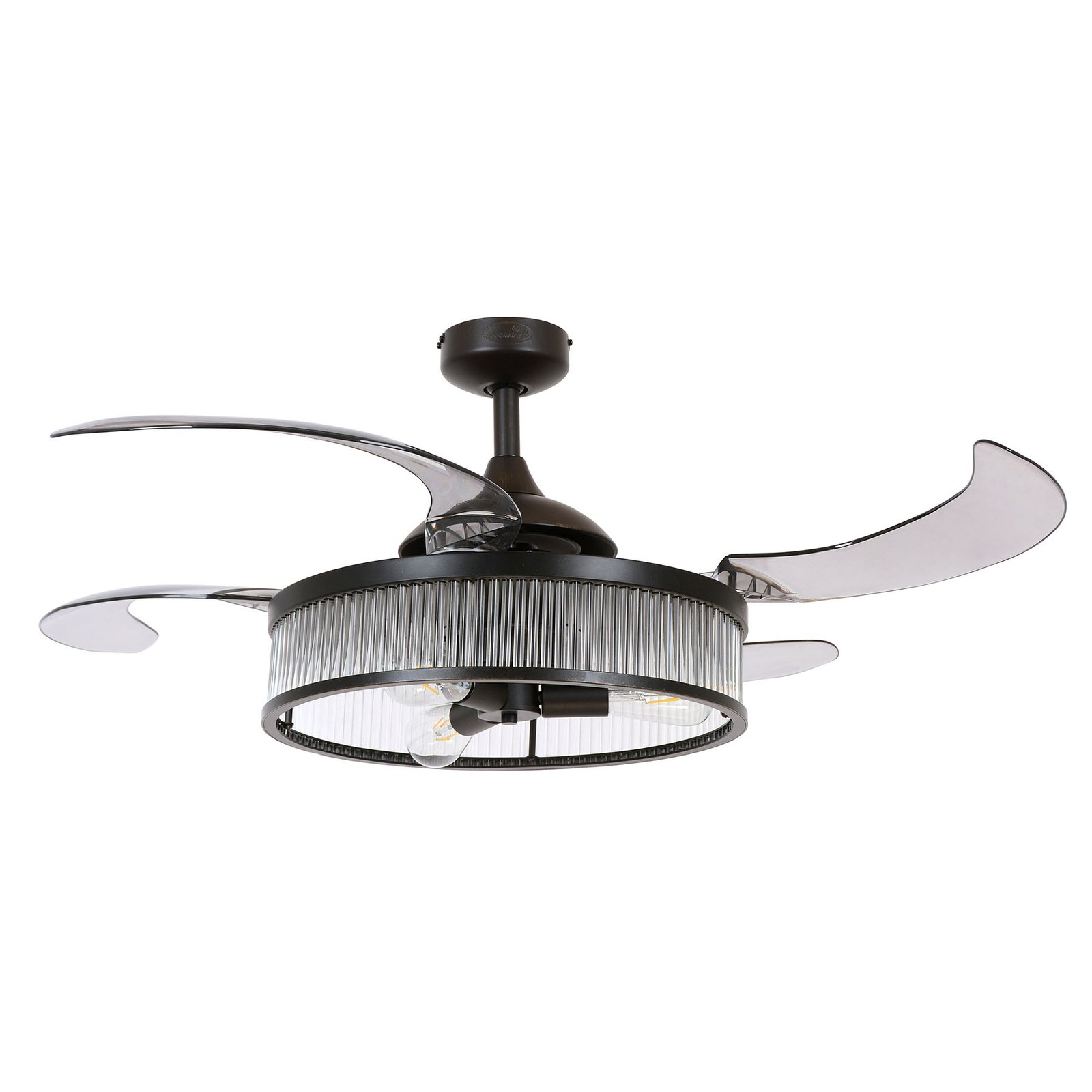Fanaway Corbelle ceiling fan, light, black