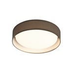 Gianna LED ceiling light, grey/white, textile, Ø 50 cm