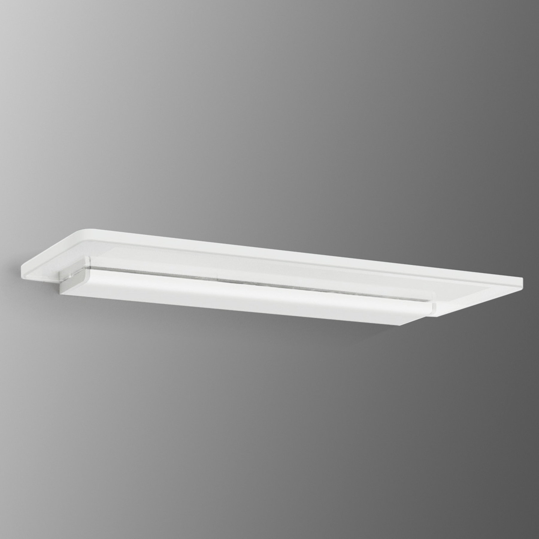 Linea Light Skinny - an LED wall light for bathrooms too, for Bathroom, aluminium, polymethyl methacrylate (PMMA), 50 W, energy efficiency: A+, W: 70 cm, H: 3 cm