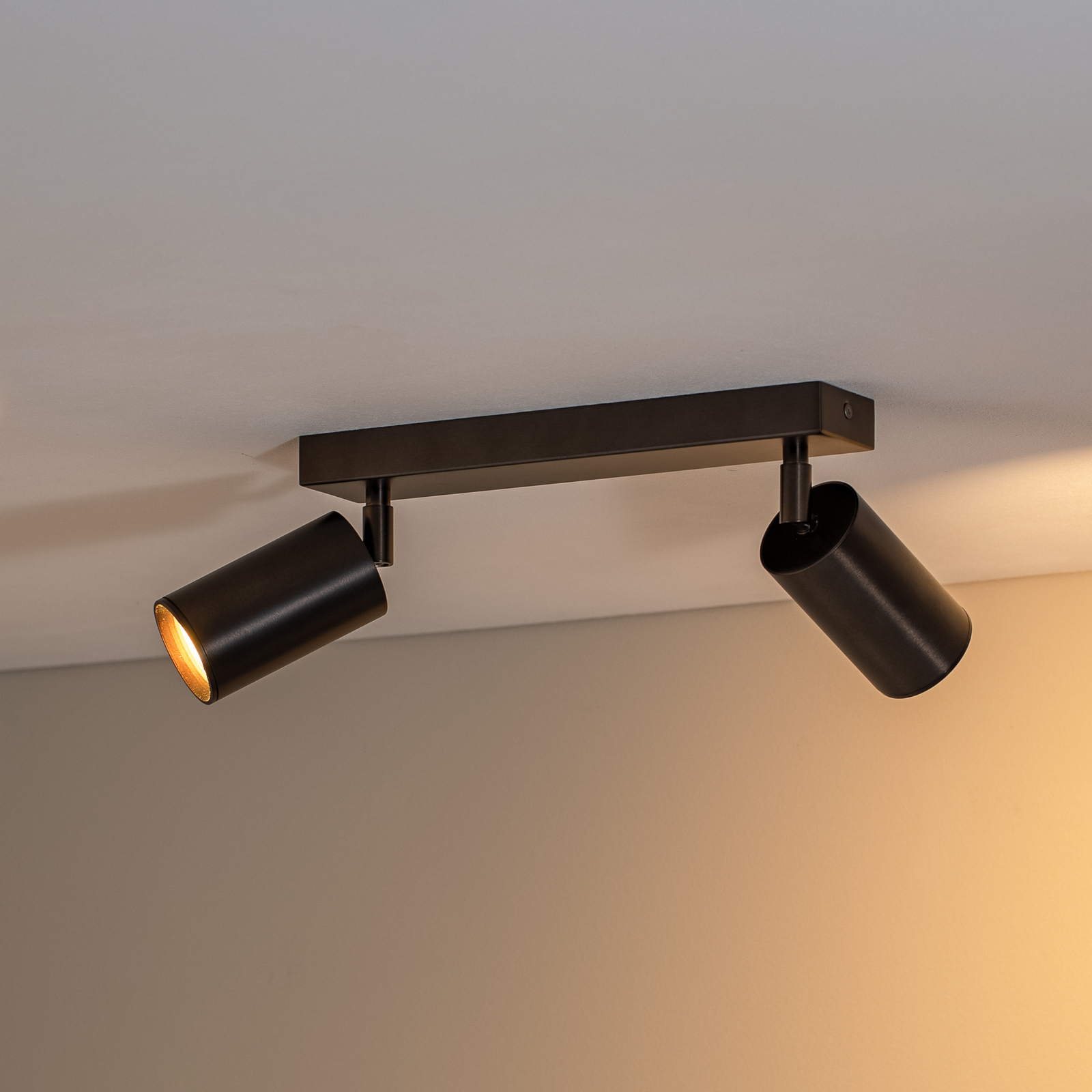 Faretto da soffitto Sado, a 2 luci, antracite, acciaio, orientabile